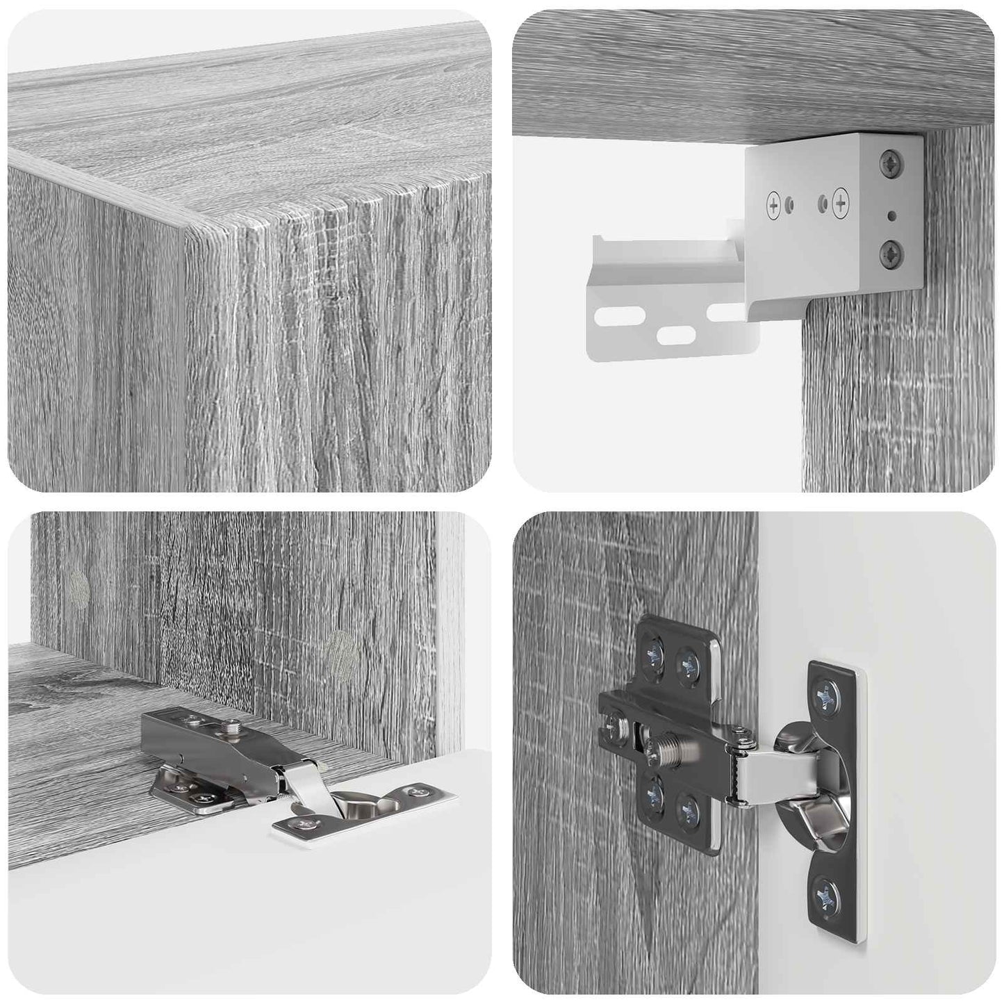 TV falit kabinet szett 4 pcs Szürke Sonoma Faanyag