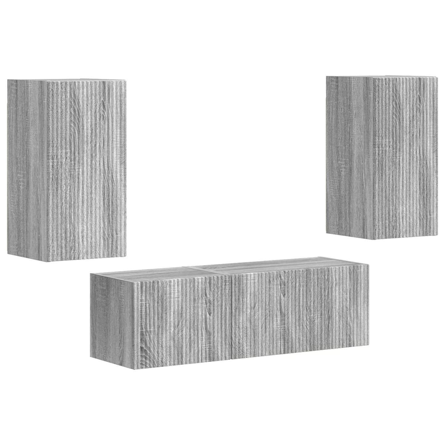 TV falit kabinet szett 4 pcs Szürke Sonoma Faanyag