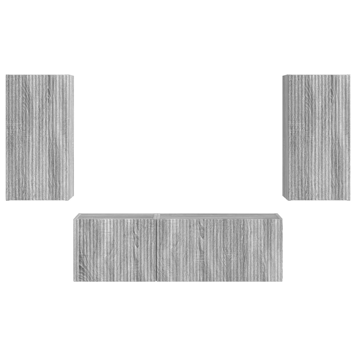 TV falit kabinet szett 4 pcs Szürke Sonoma Faanyag