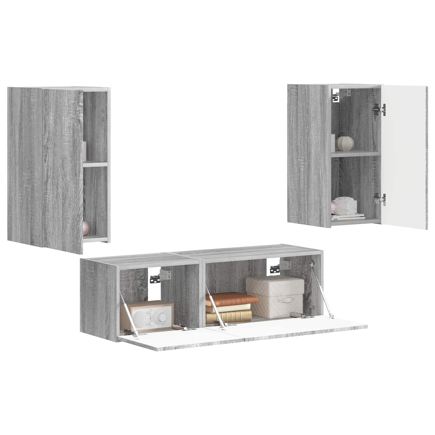 TV falit kabinet szett 4 pcs Szürke Sonoma Faanyag