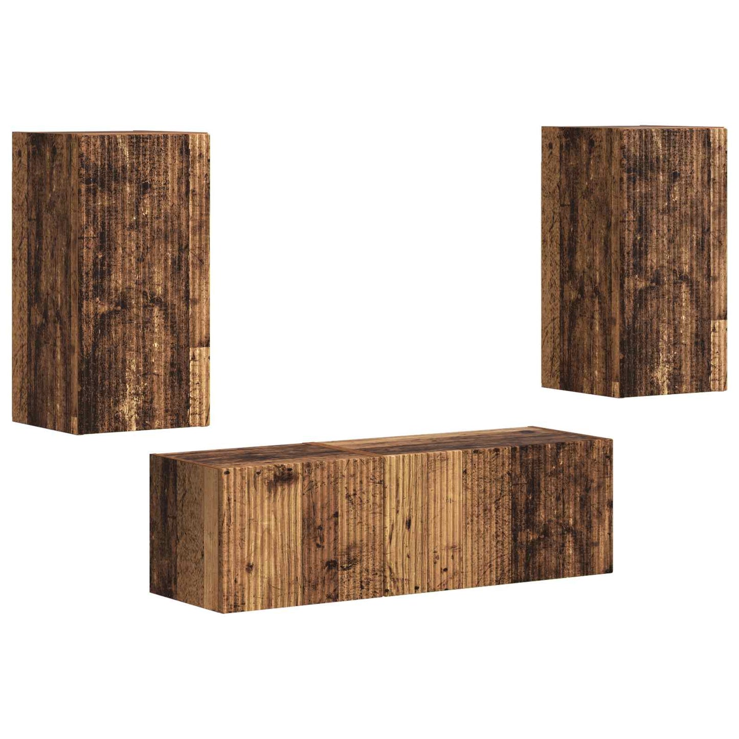 TV falit kabinet szett 4 pcs Öreg fa Szerelt Fa