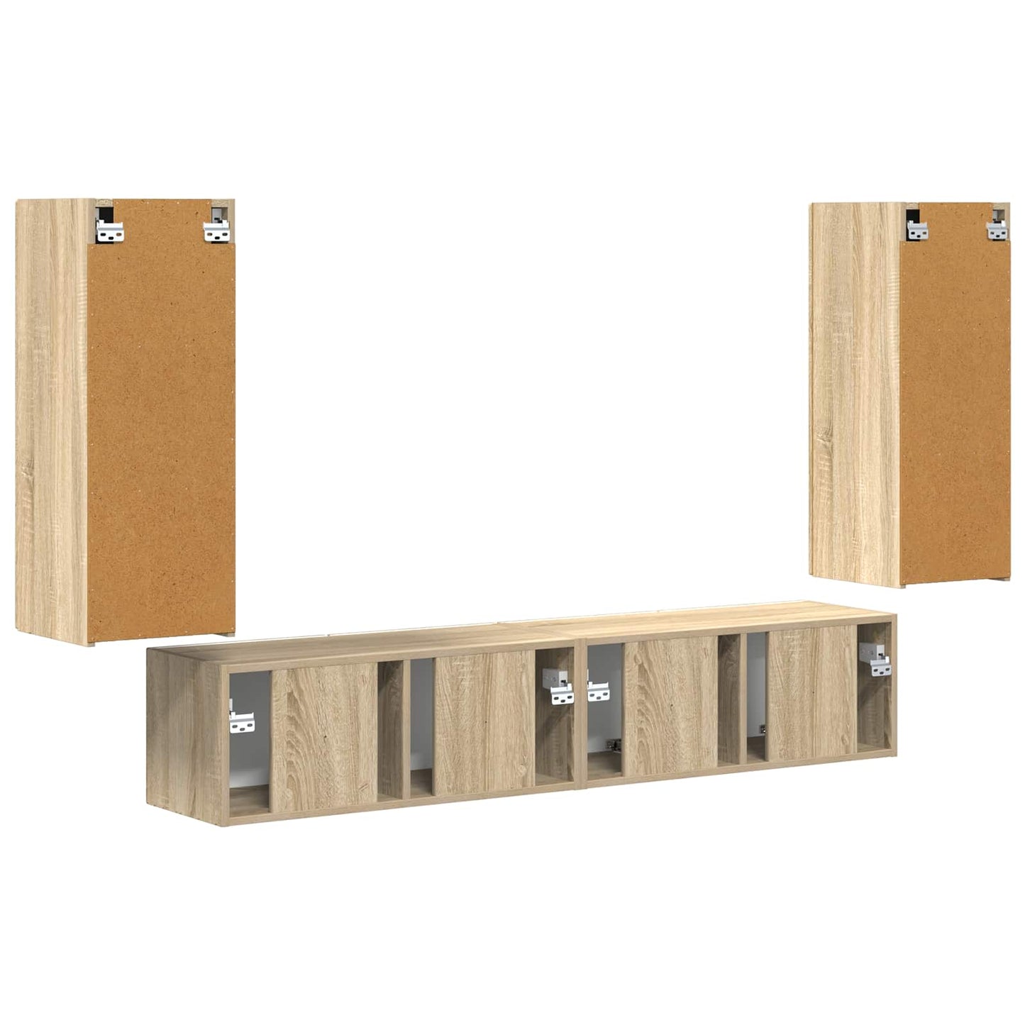 TV falit kabinet szett 4 pcs Sonoma tölgy Szerelt Fa
