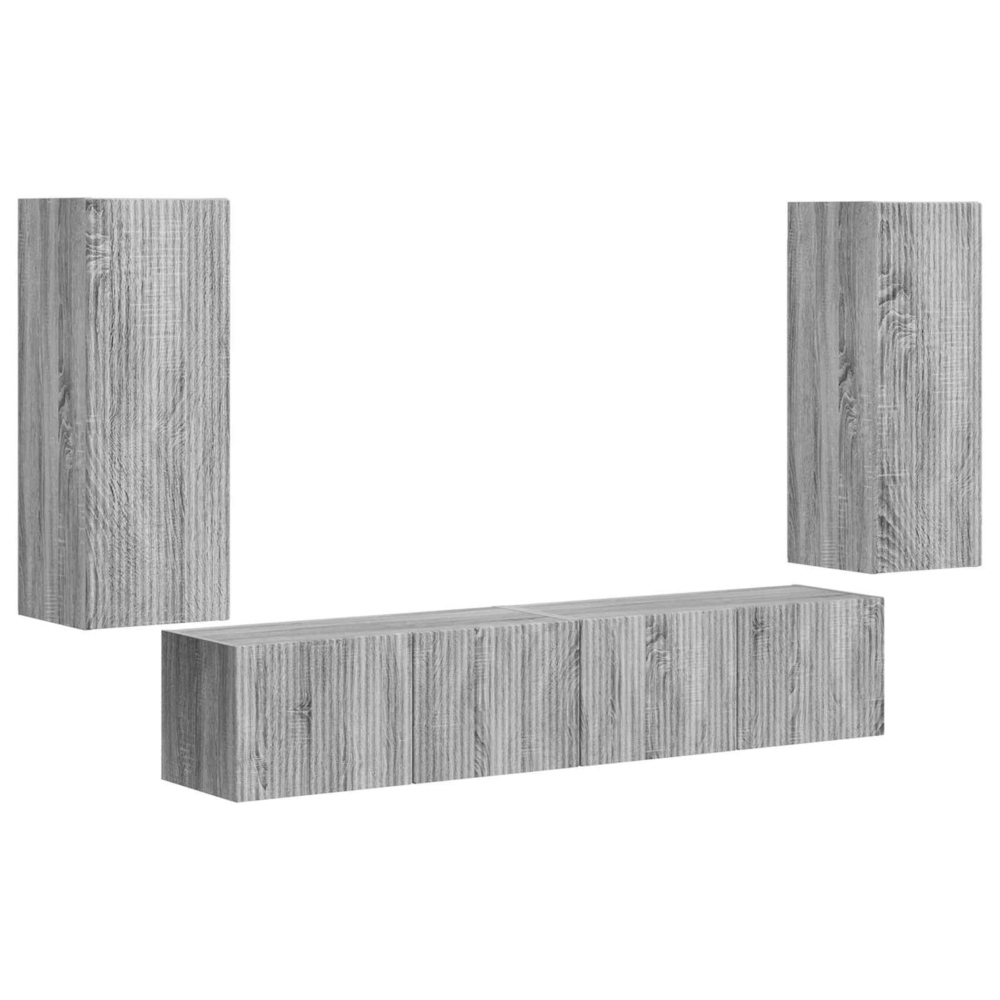 TV falit kabinet szett 4 pcs Szürke Sonoma Faanyag