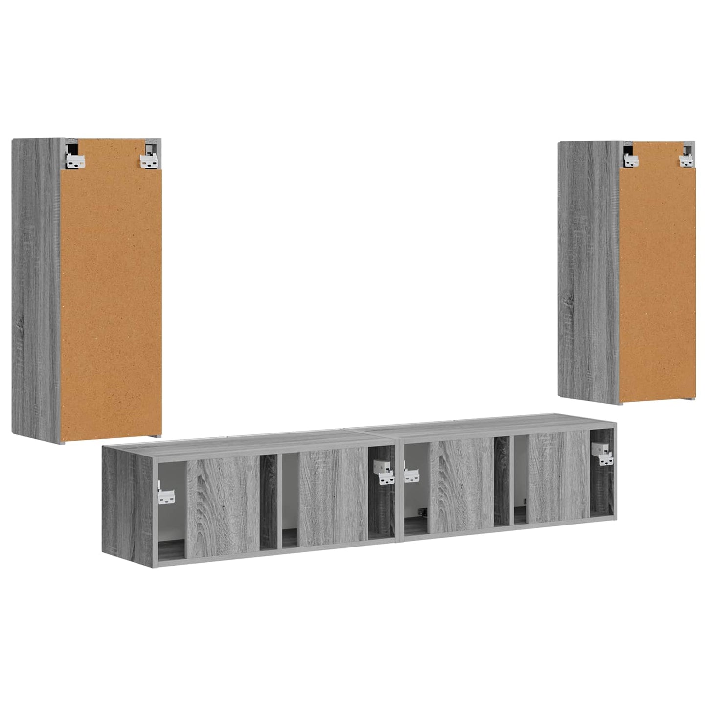 TV falit kabinet szett 4 pcs Szürke Sonoma Faanyag