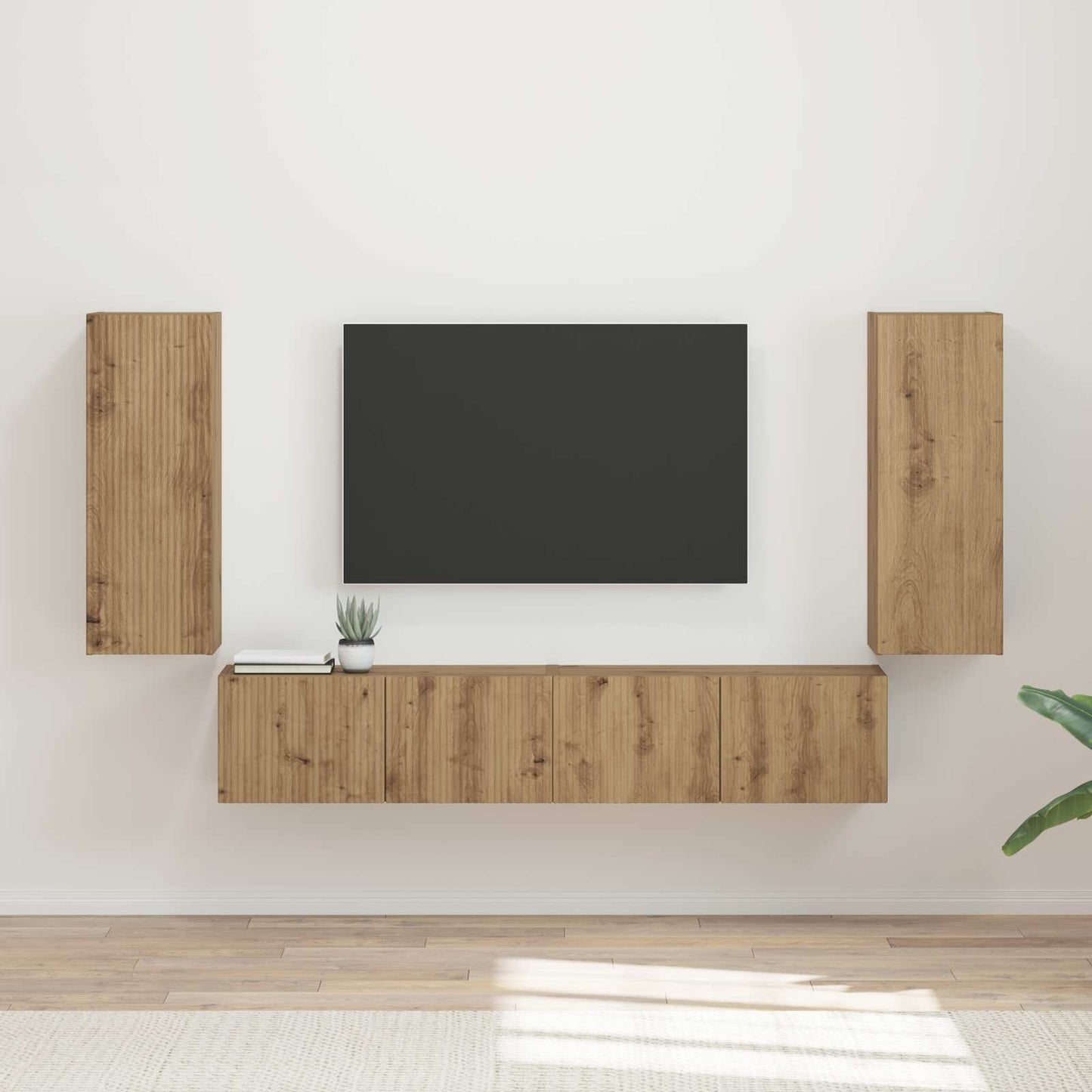 TV falit kabinet szett 4 pcs Artisan tölgy Faanyag