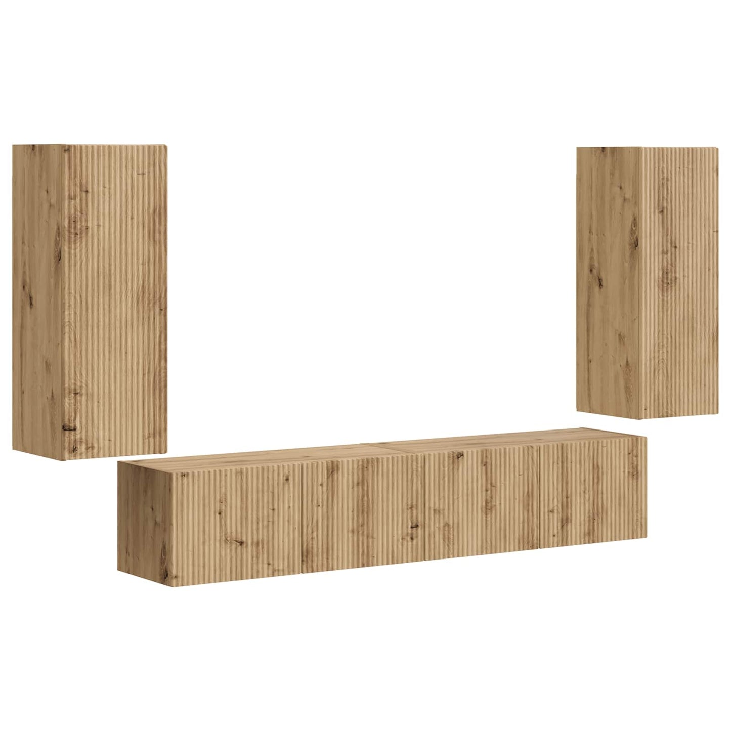 TV falit kabinet szett 4 pcs Artisan tölgy Faanyag