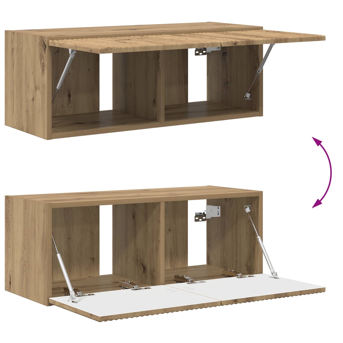 TV falit kabinet szett 4 pcs Artisan tölgy Faanyag