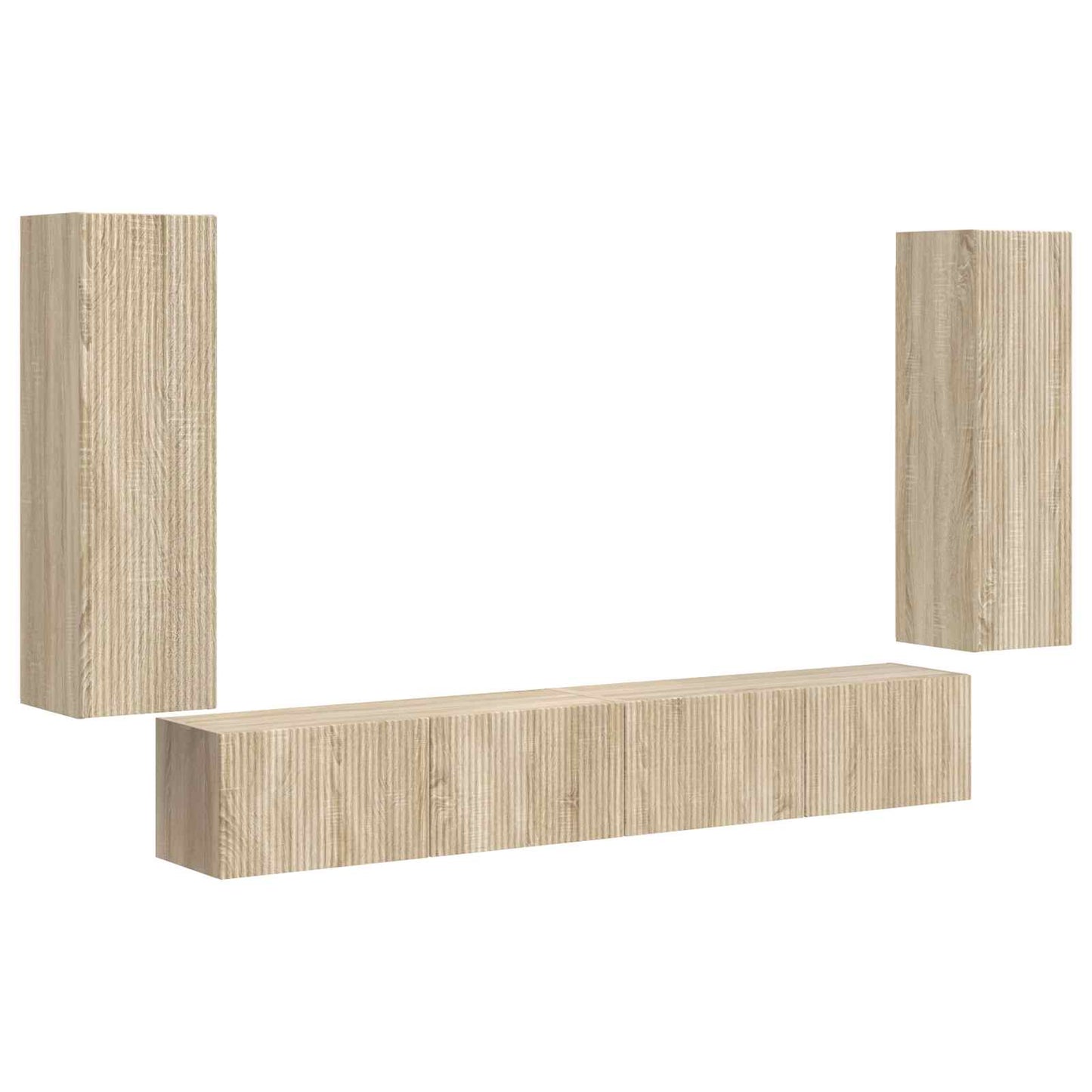 TV falit kabinet szett 4 pcs Sonoma tölgy Faanyag