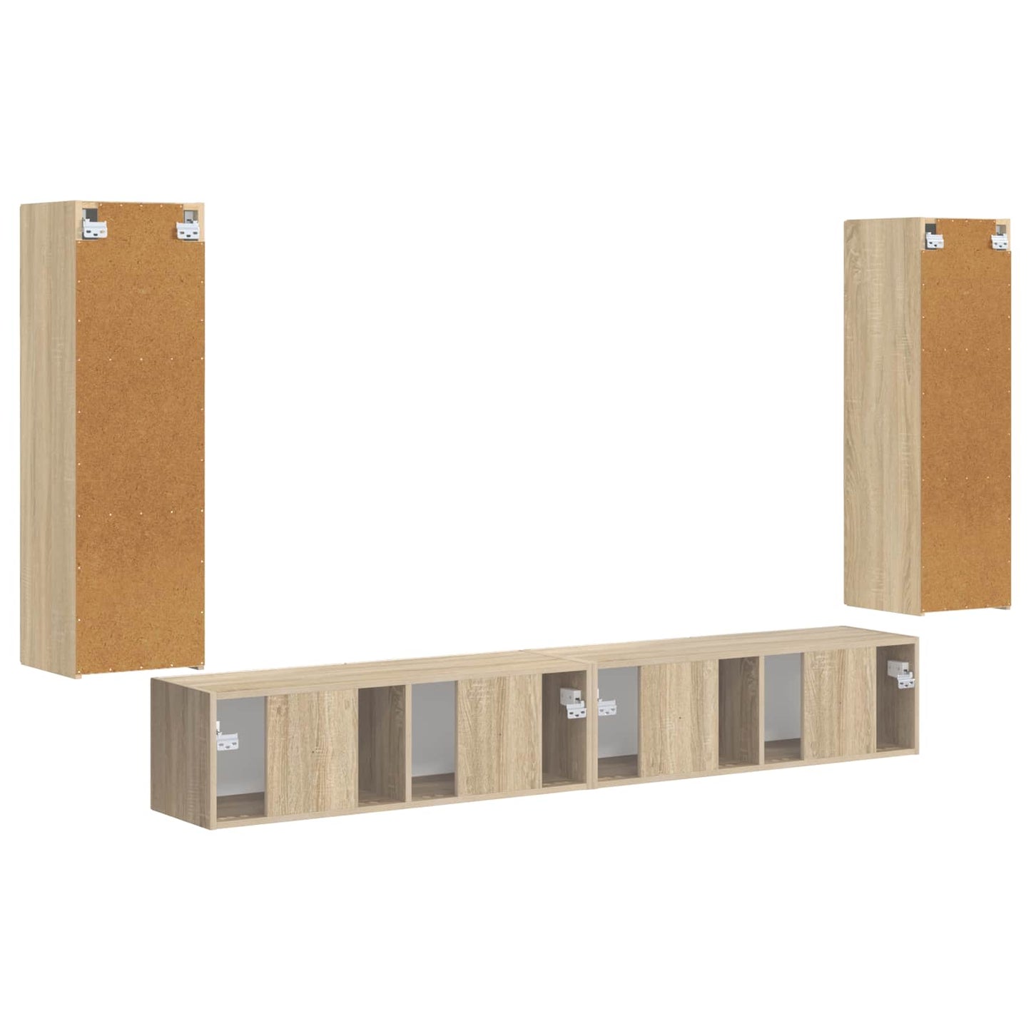 TV falit kabinet szett 4 pcs Sonoma tölgy Faanyag