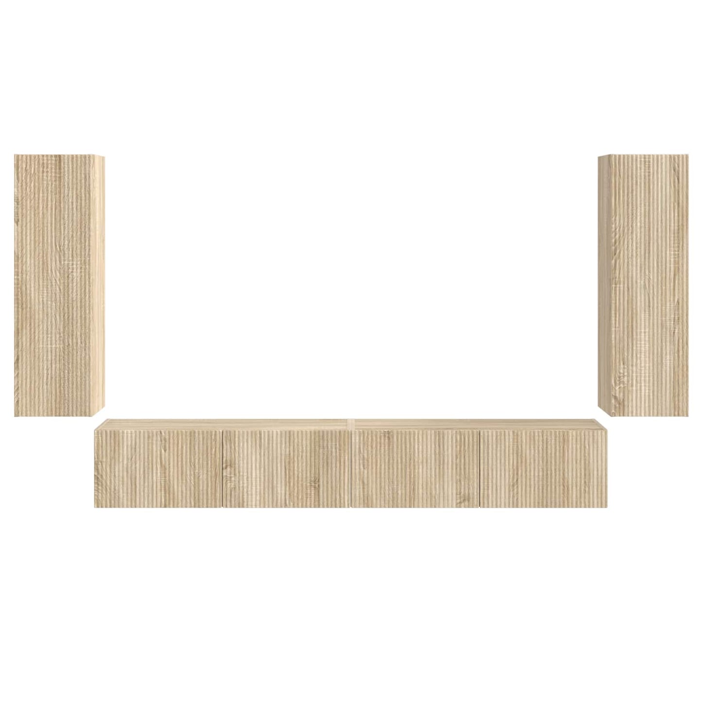 TV falit kabinet szett 4 pcs Sonoma tölgy Faanyag