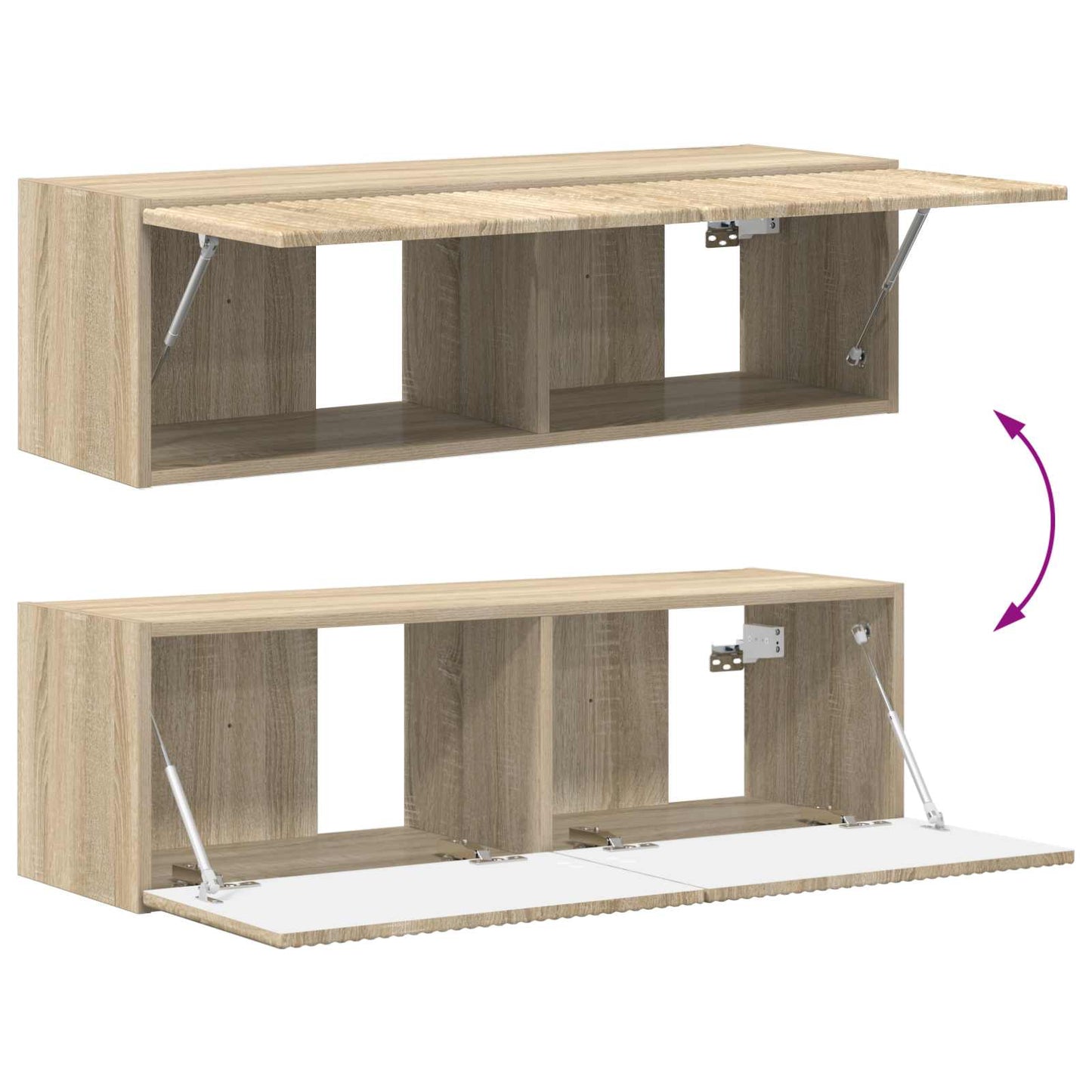 TV falit kabinet szett 4 pcs Sonoma tölgy Faanyag