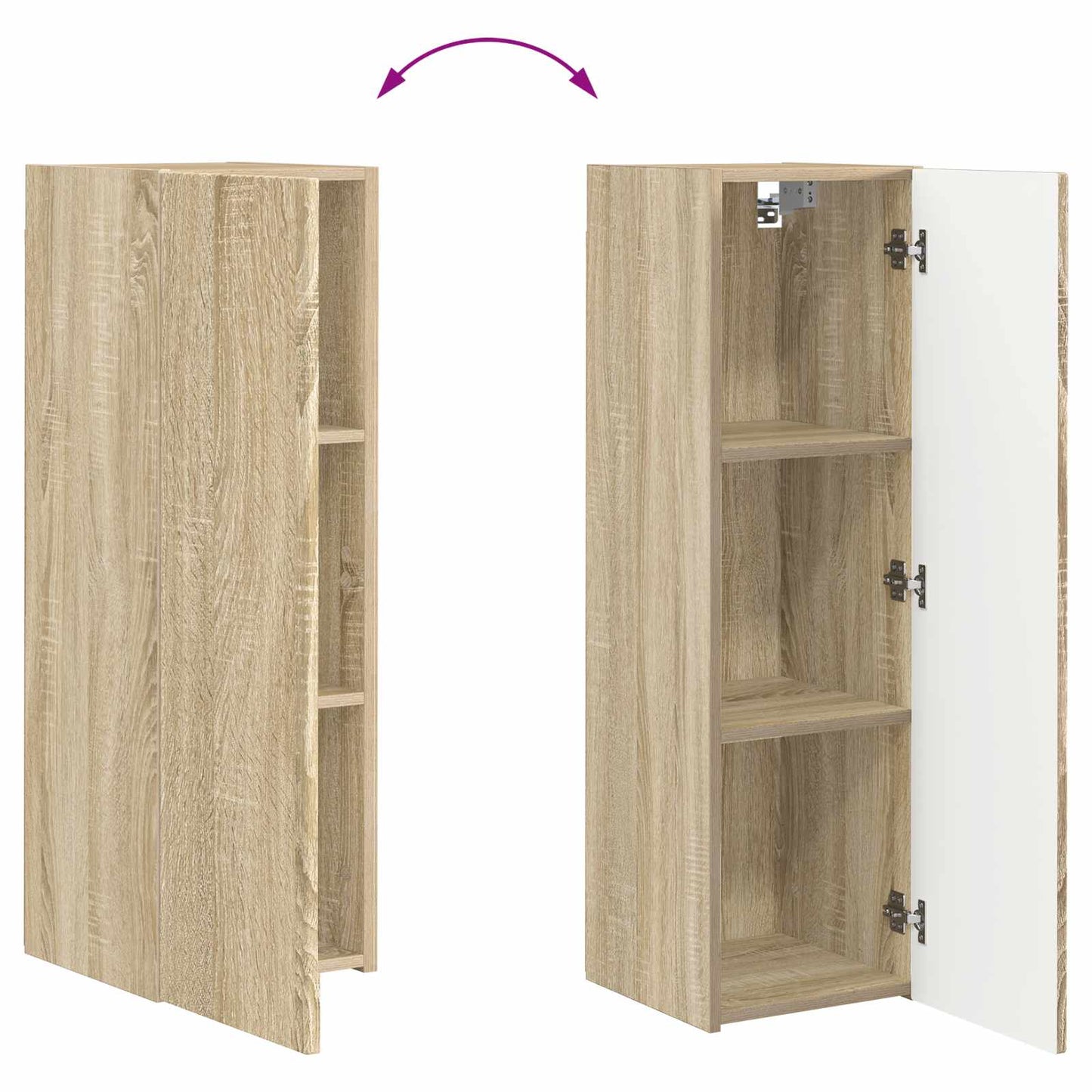 TV falit kabinet szett 4 pcs Sonoma tölgy Faanyag