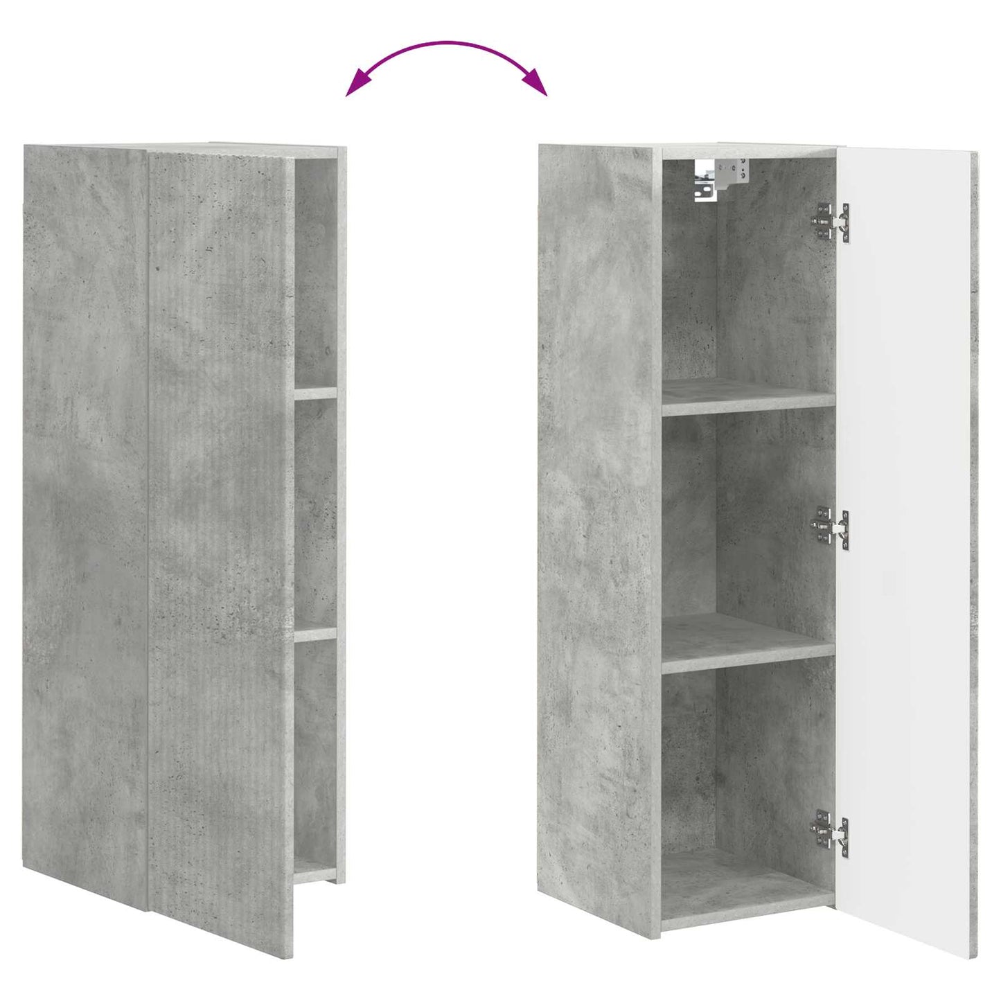 TV falit kabinet szett 4 pcs Beton Szürke Faanyag