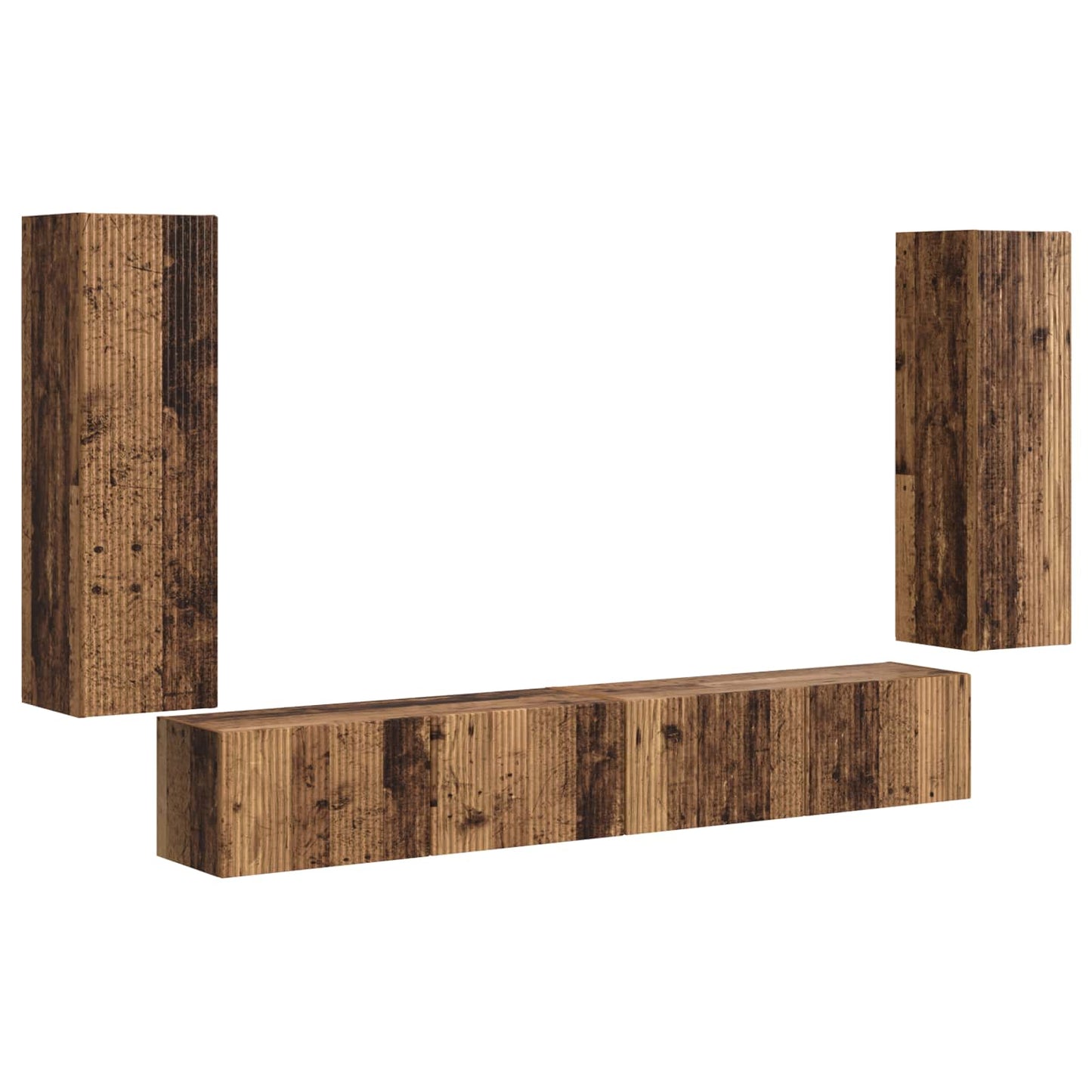 TV falit kabinet szett 4 pcs 29,5 x 31 x 100 cm Öreg fa Faanyag