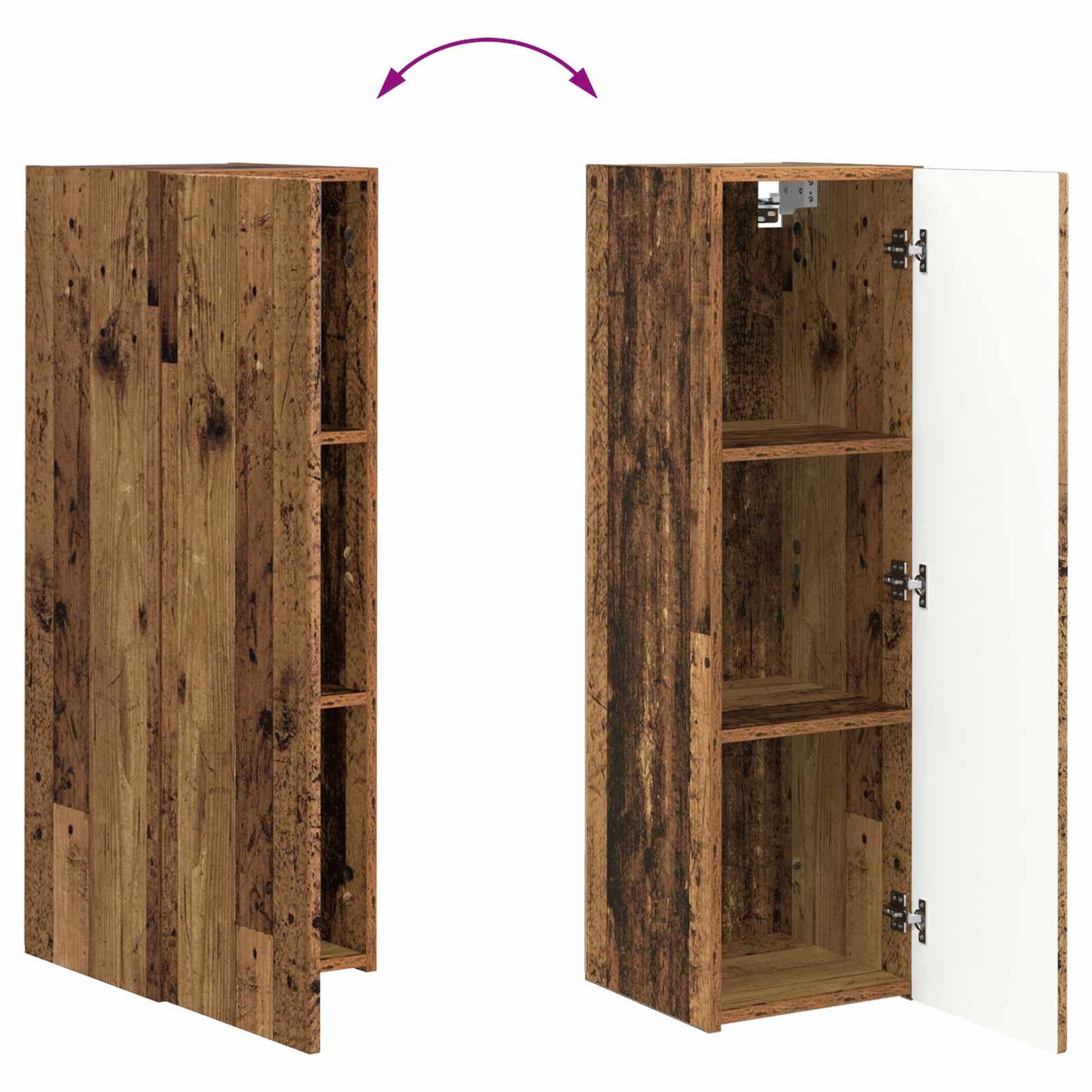 TV falit kabinet szett 4 pcs 29,5 x 31 x 100 cm Öreg fa Faanyag