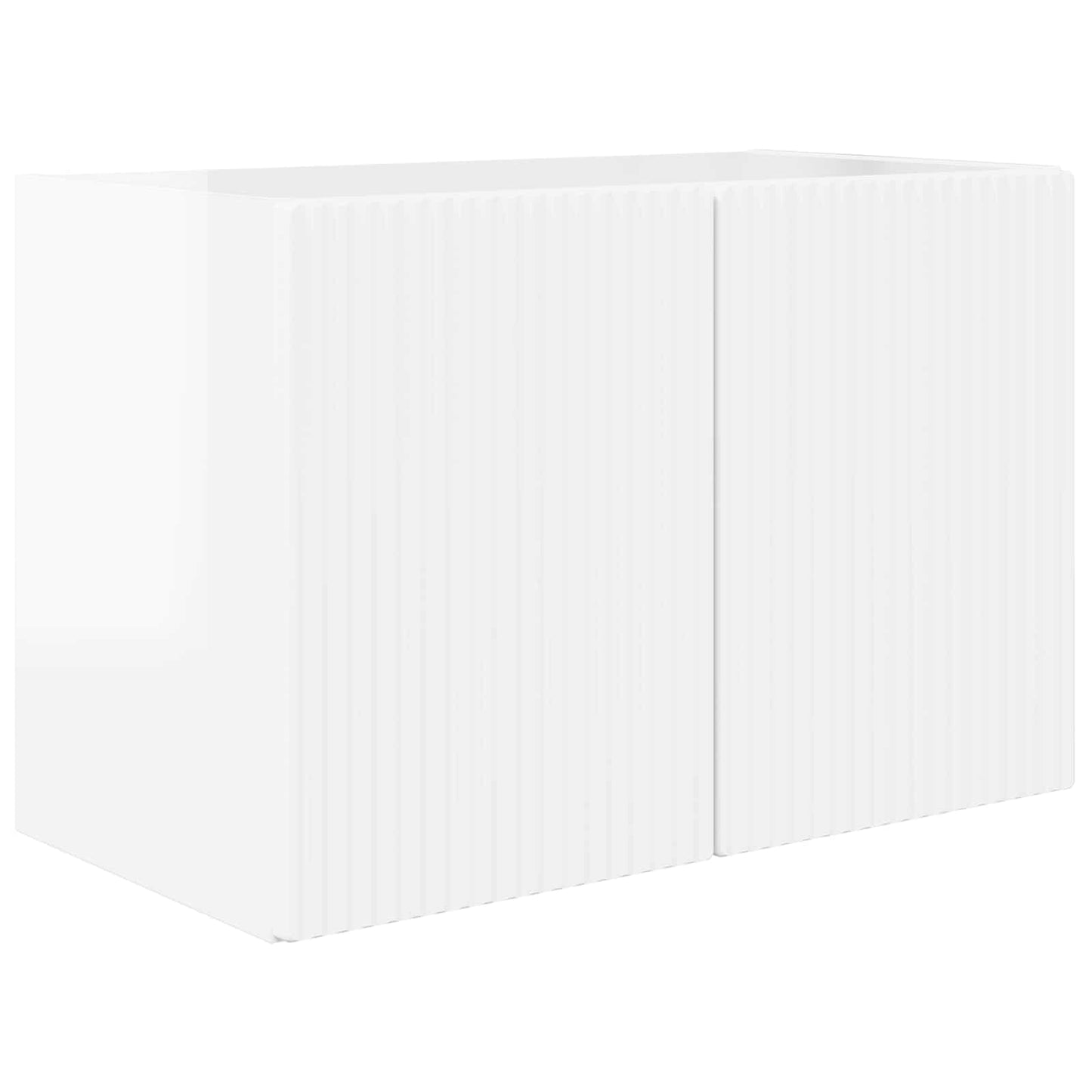 TV falit kabinet szett 4 pcs Magas Fényű Fehér Szerelt Fa