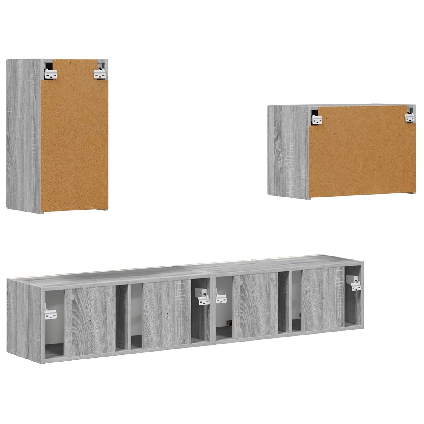 TV falit kabinet szett 4 pcs Szürke Sonoma Szerelt Fa