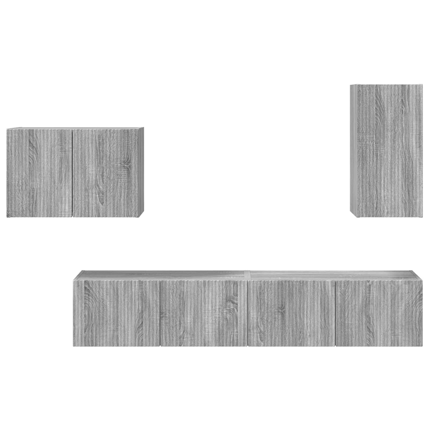 TV falit kabinet szett 4 pcs Szürke Sonoma Szerelt Fa