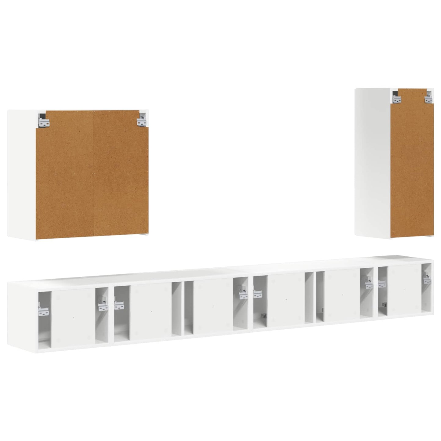 TV falit kabinet szett Falra szerelhető 6 pcs Fehér