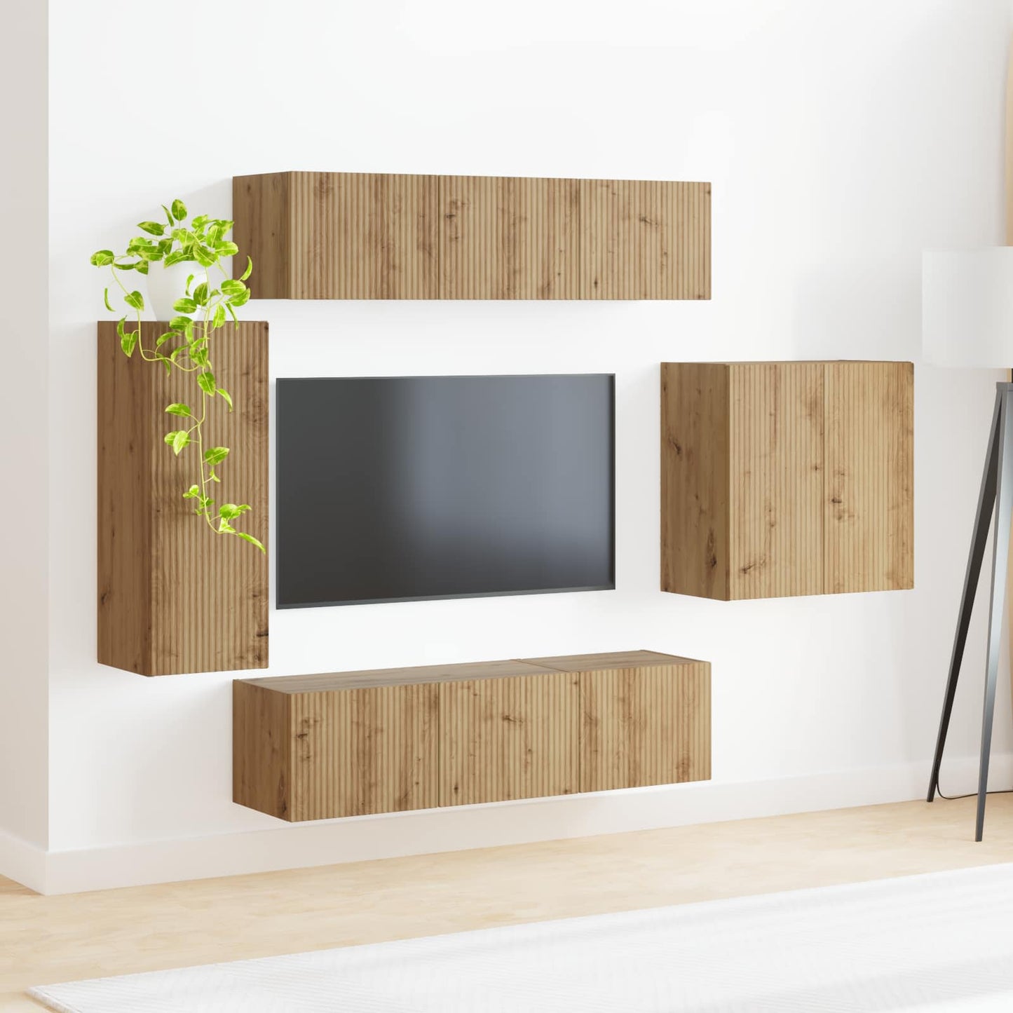 TV falit kabinet szett 6 pcs Artisan tölgy