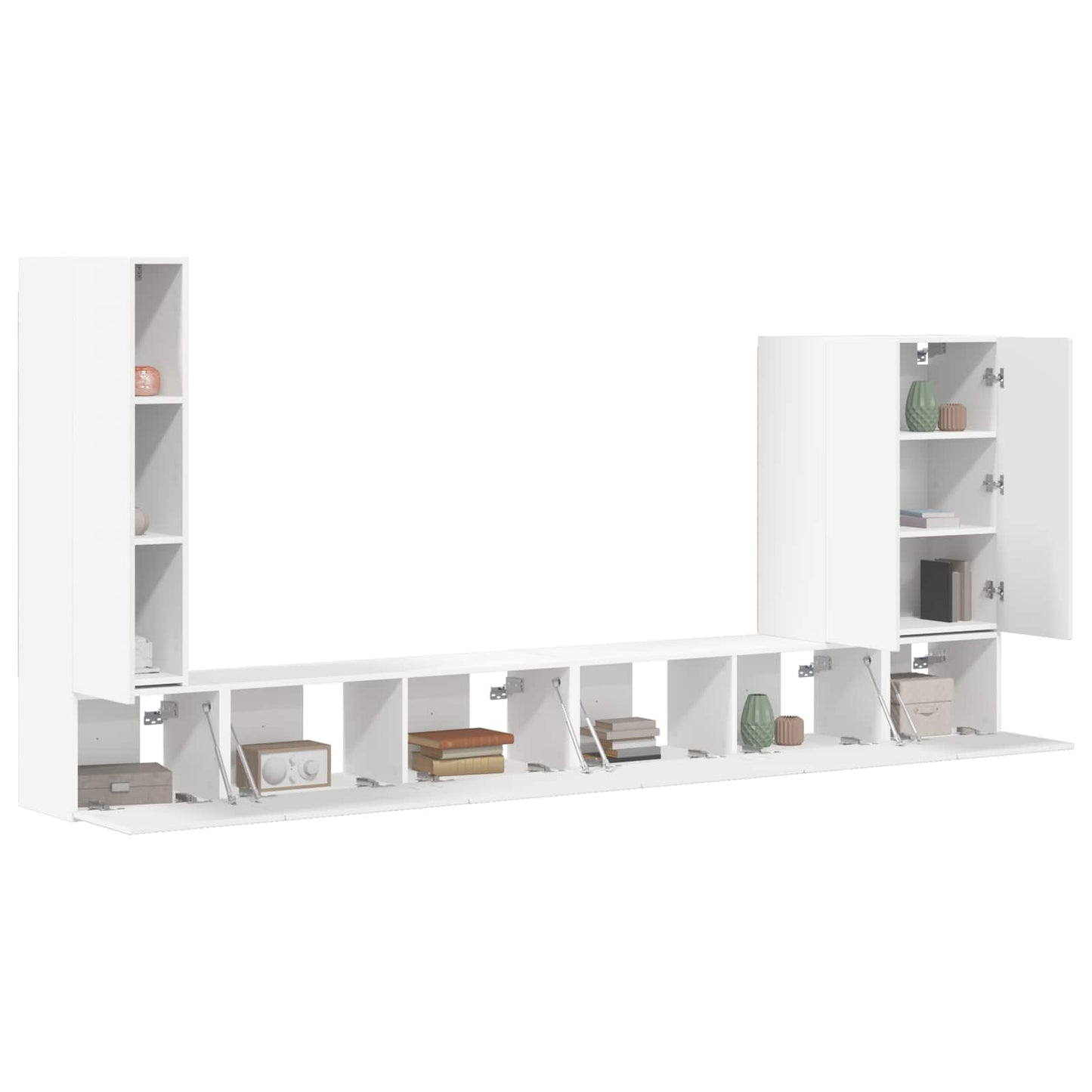 TV falit kabinet szett 6 db Fehér