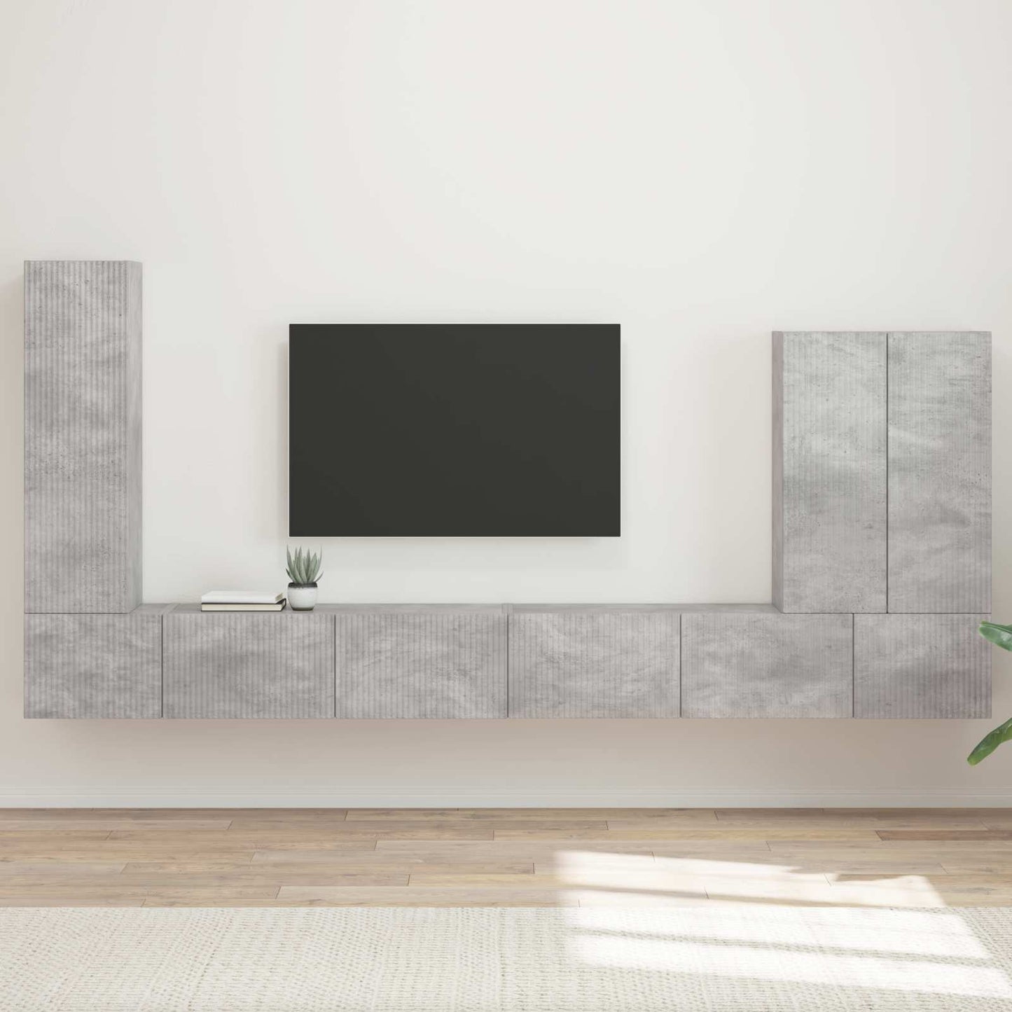 TV falit kabinet szett 6 db Beton Szürke