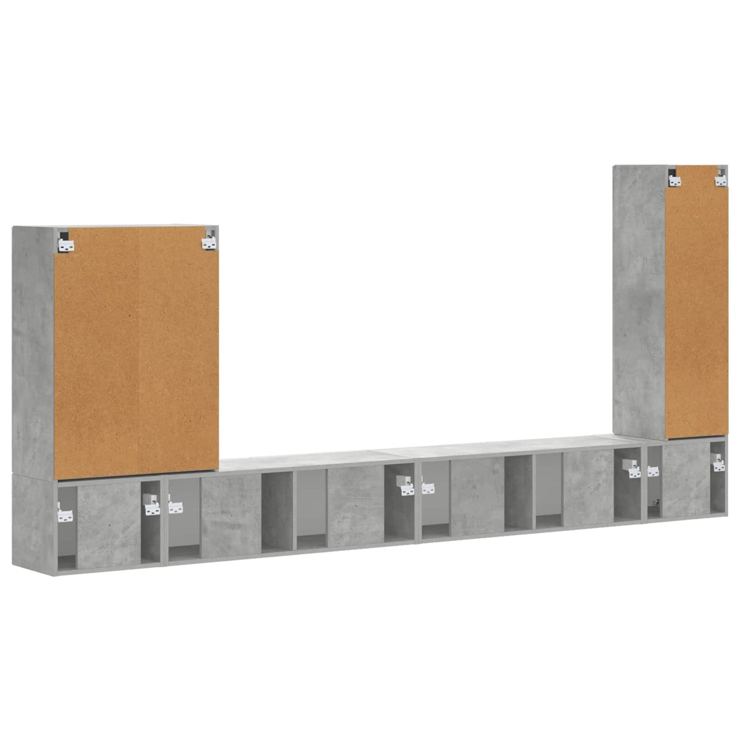 TV falit kabinet szett 6 db Beton Szürke