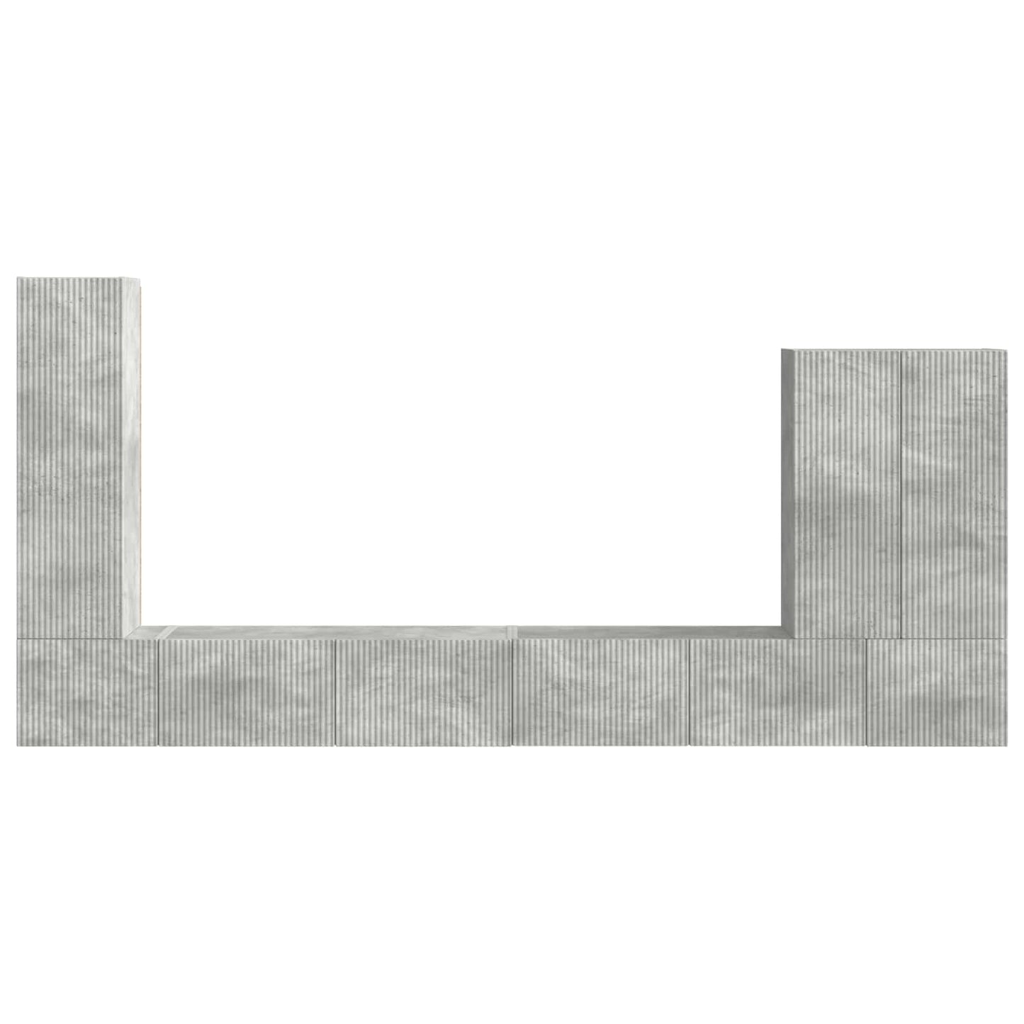 TV falit kabinet szett 6 db Beton Szürke