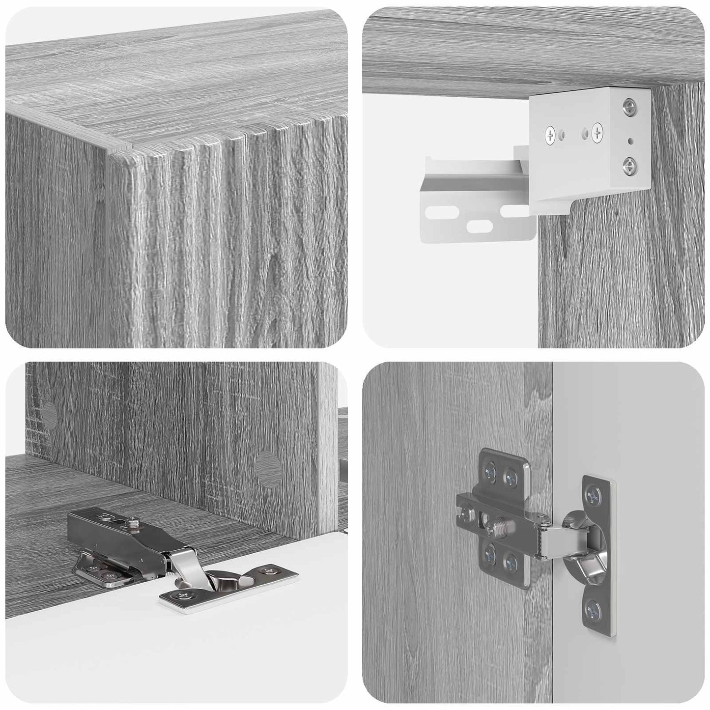 TV falit kabinet szett Falra szerelhető 6 pcs Szürke Sonoma