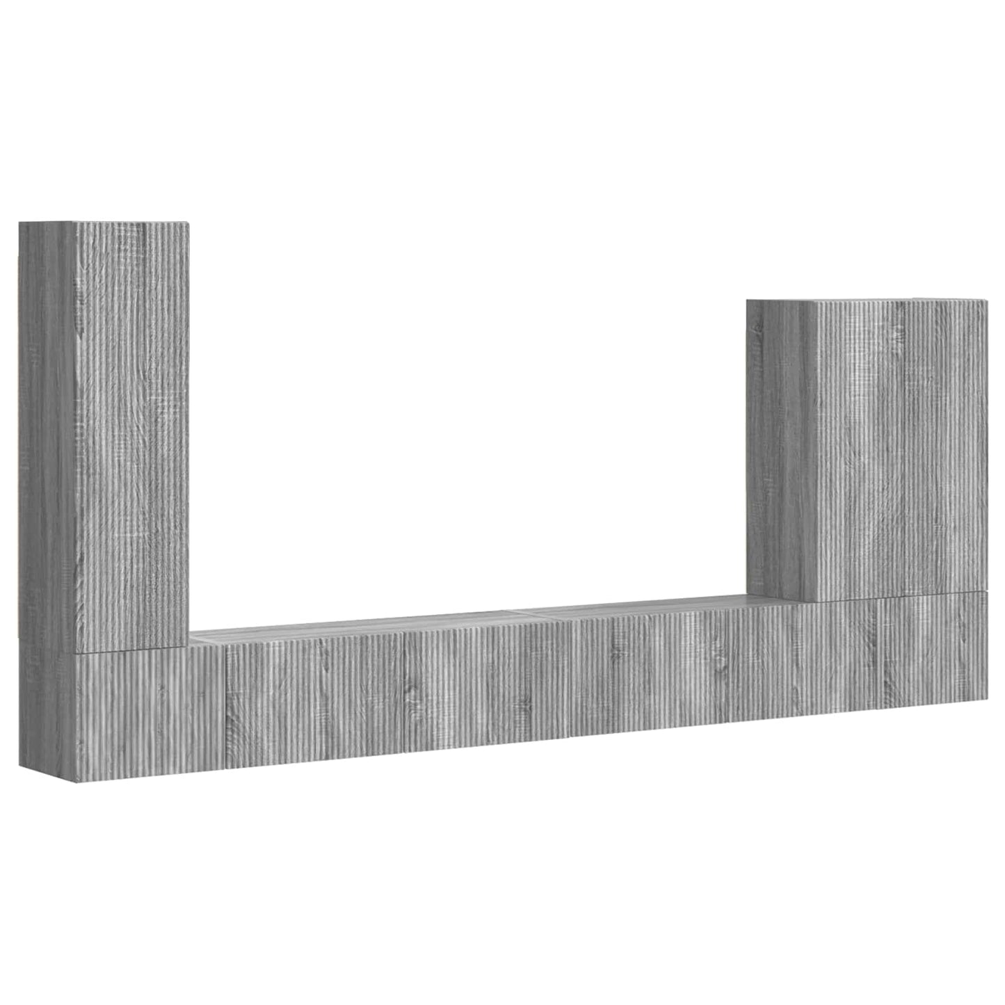 TV falit kabinet szett Falra szerelhető 6 pcs Szürke Sonoma