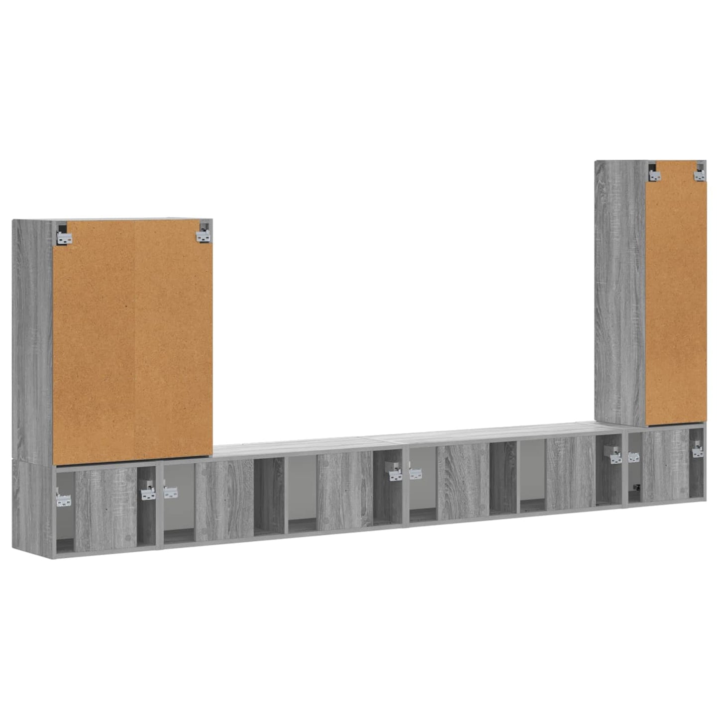 TV falit kabinet szett Falra szerelhető 6 pcs Szürke Sonoma