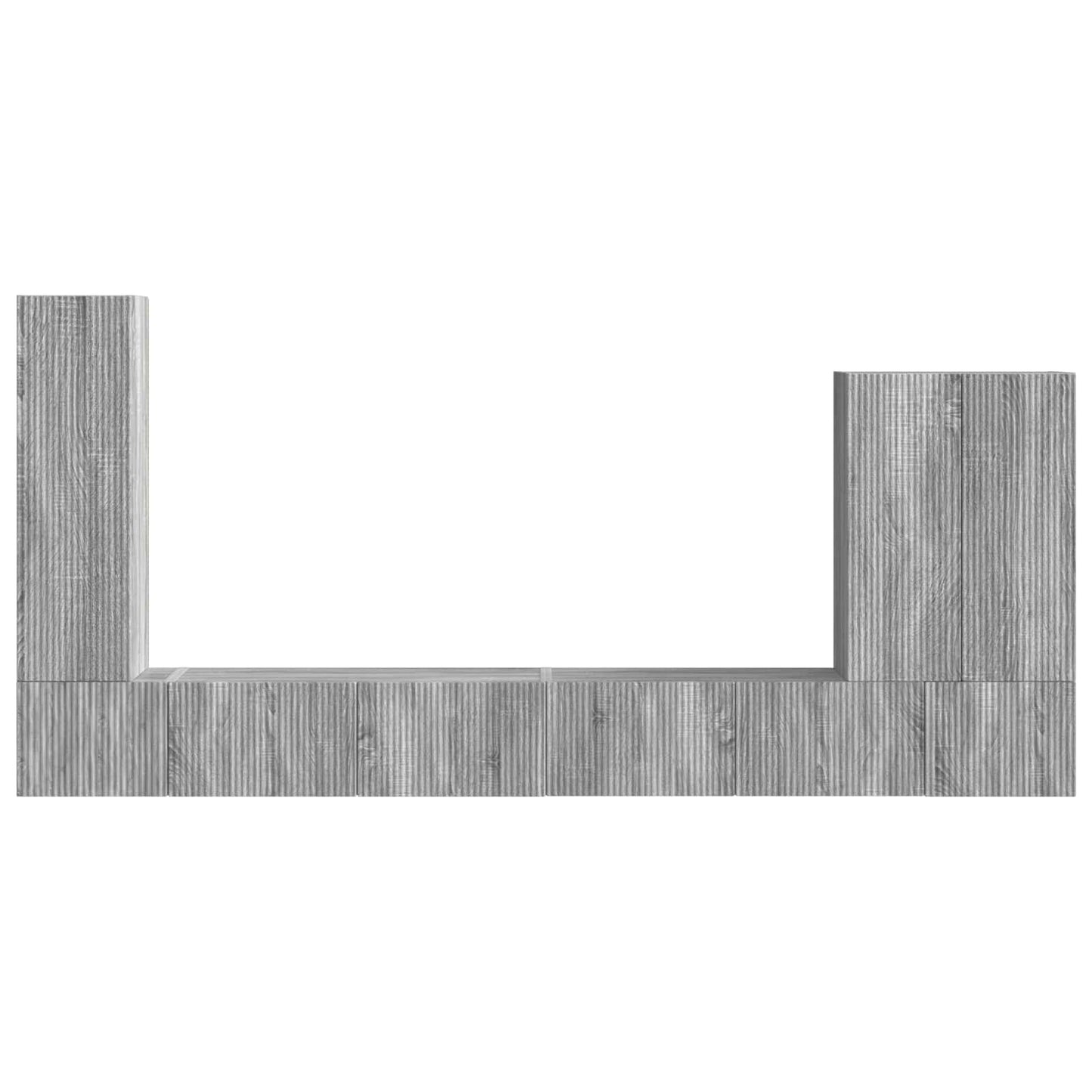 TV falit kabinet szett Falra szerelhető 6 pcs Szürke Sonoma