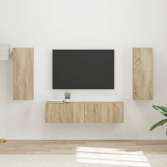 TV szekrény garnitúra 2 pcs Sonoma tölgy Faanyag