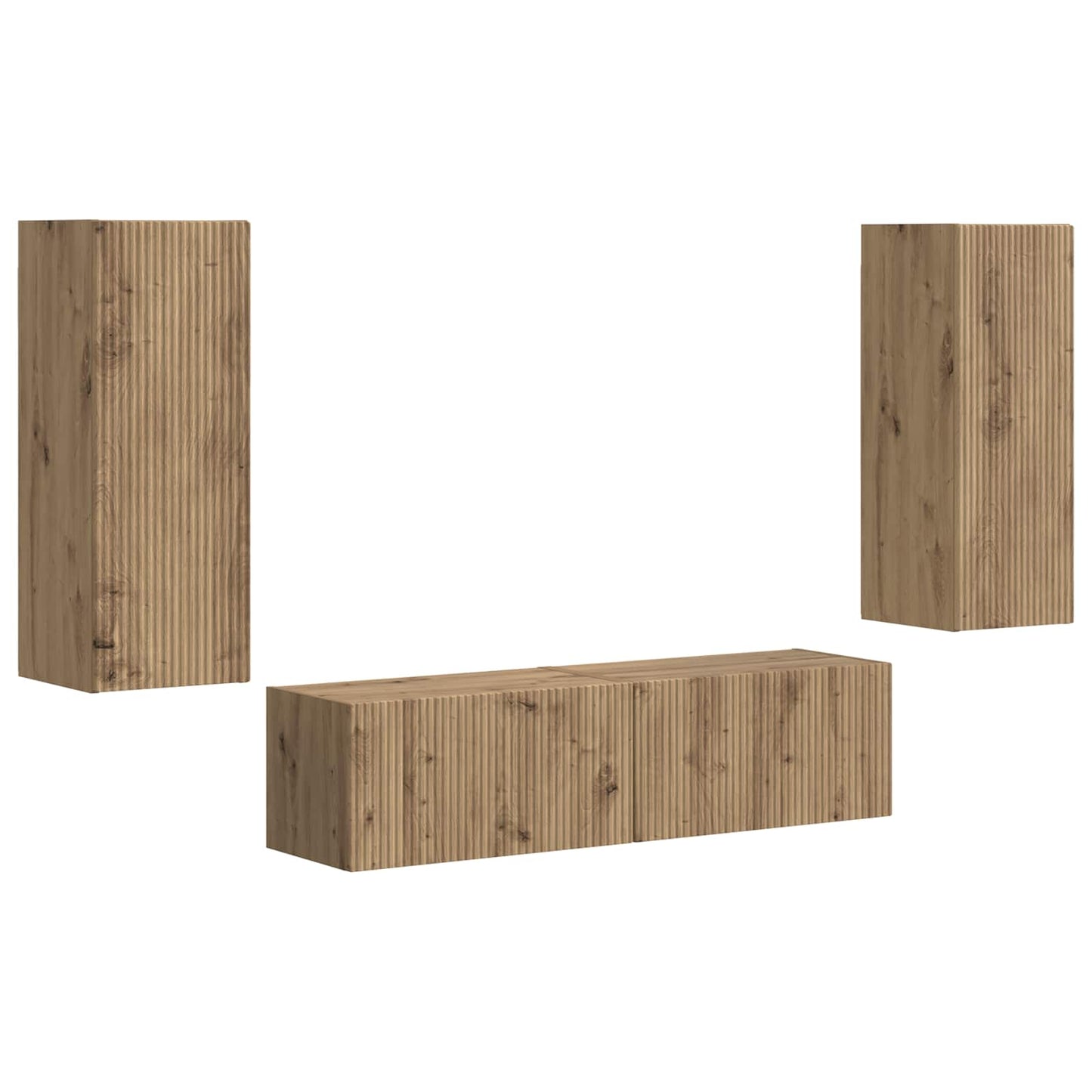 TV szekrény garnitúra 2 pcs Artisan tölgy Szerelt Fa