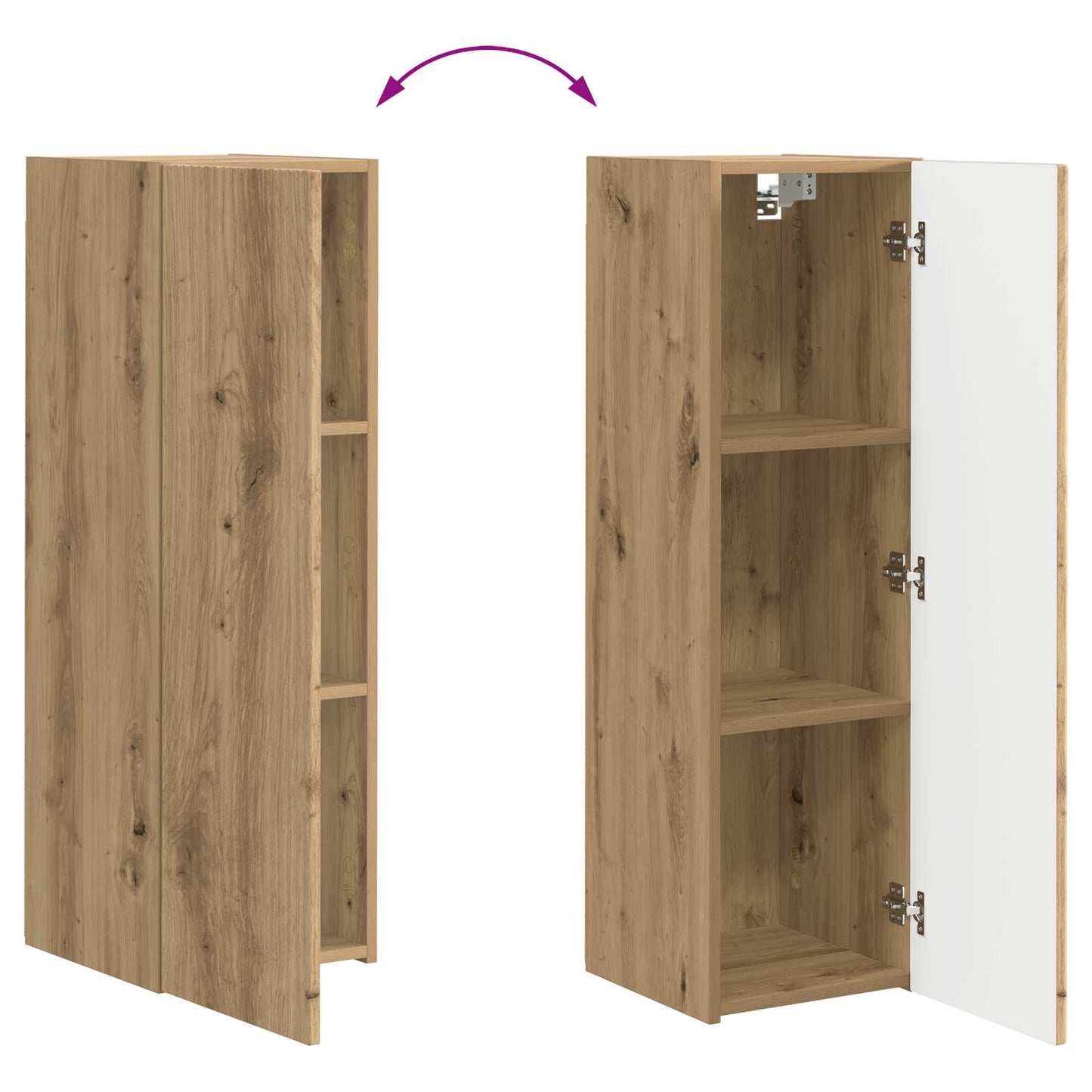 TV szekrény garnitúra 3 pcs Artisan tölgy Faanyag