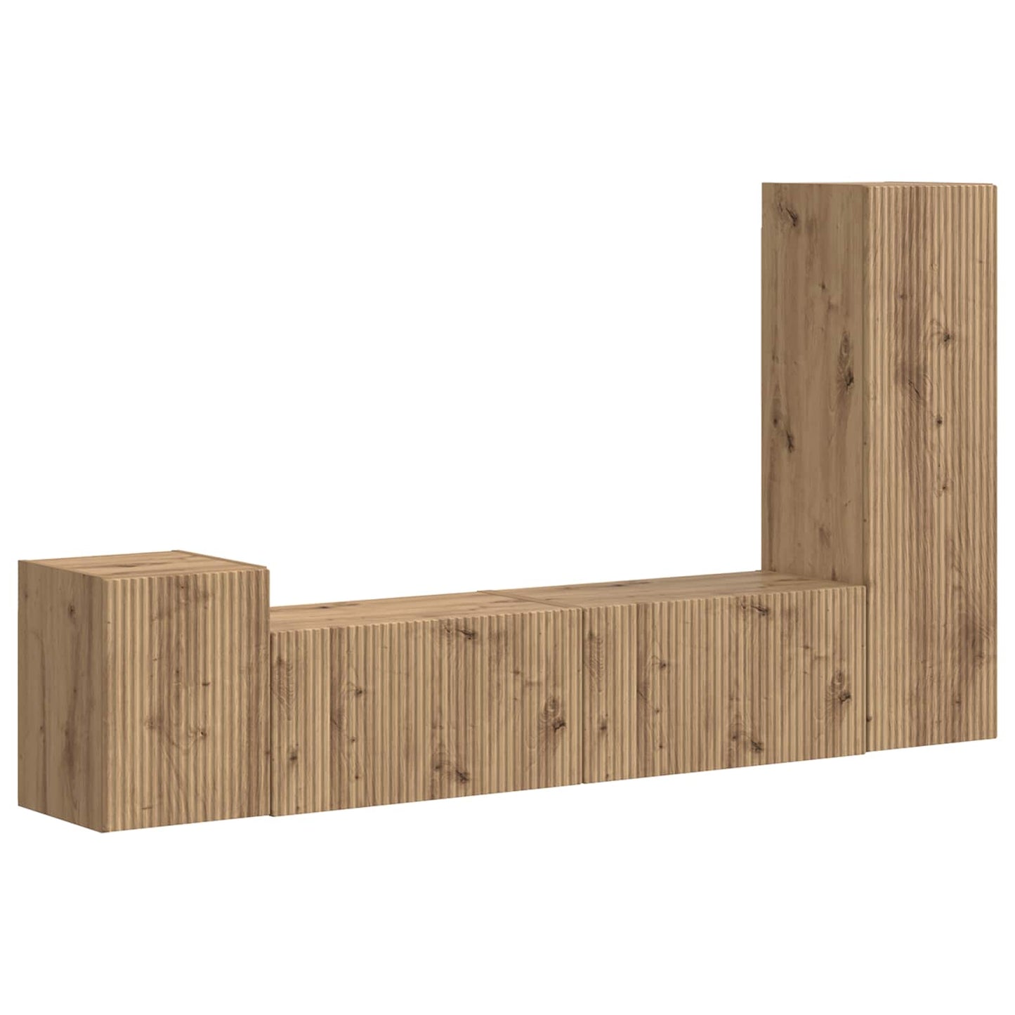 TV szekrény garnitúra 4 pcs Artisan tölgy Faanyag