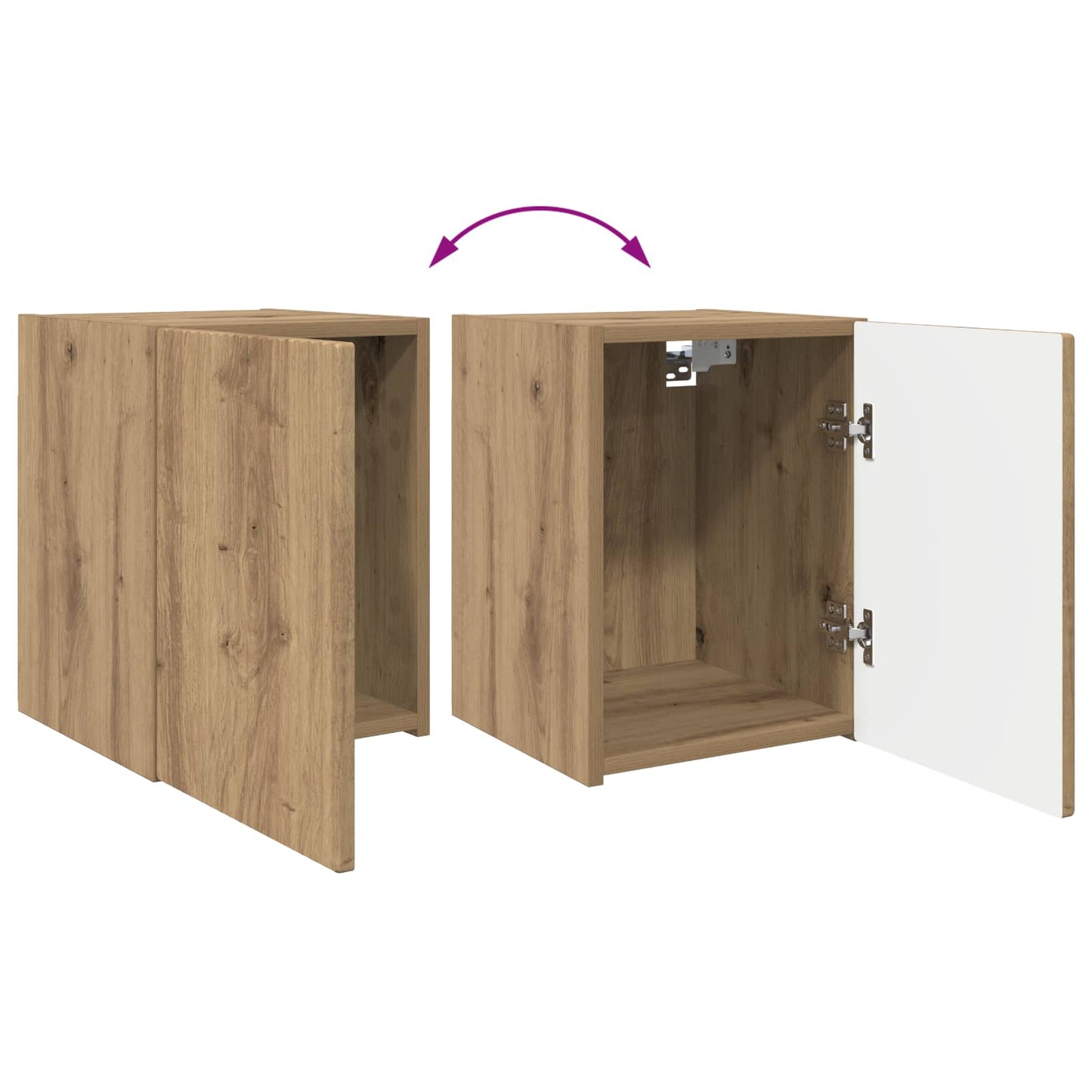 TV szekrény garnitúra 4 pcs Artisan tölgy Faanyag