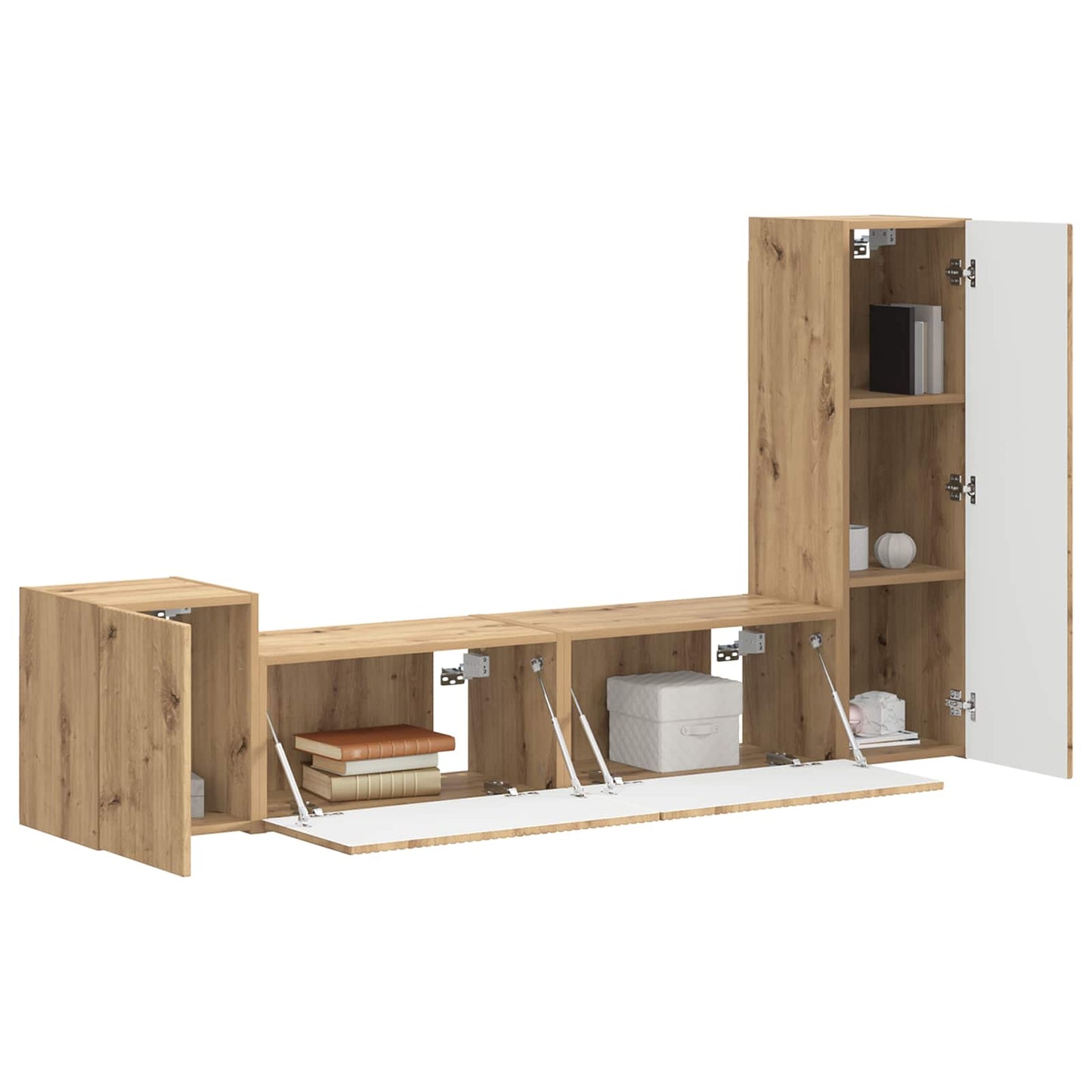 TV szekrény garnitúra 4 pcs Artisan tölgy Faanyag