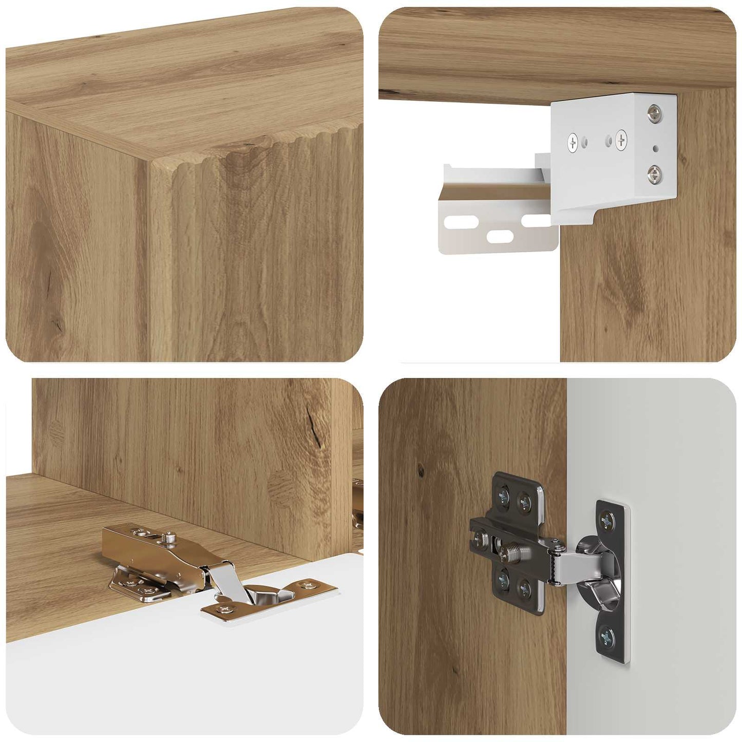 TV szekrény garnitúra 3 pcs Artisan tölgy Faanyag