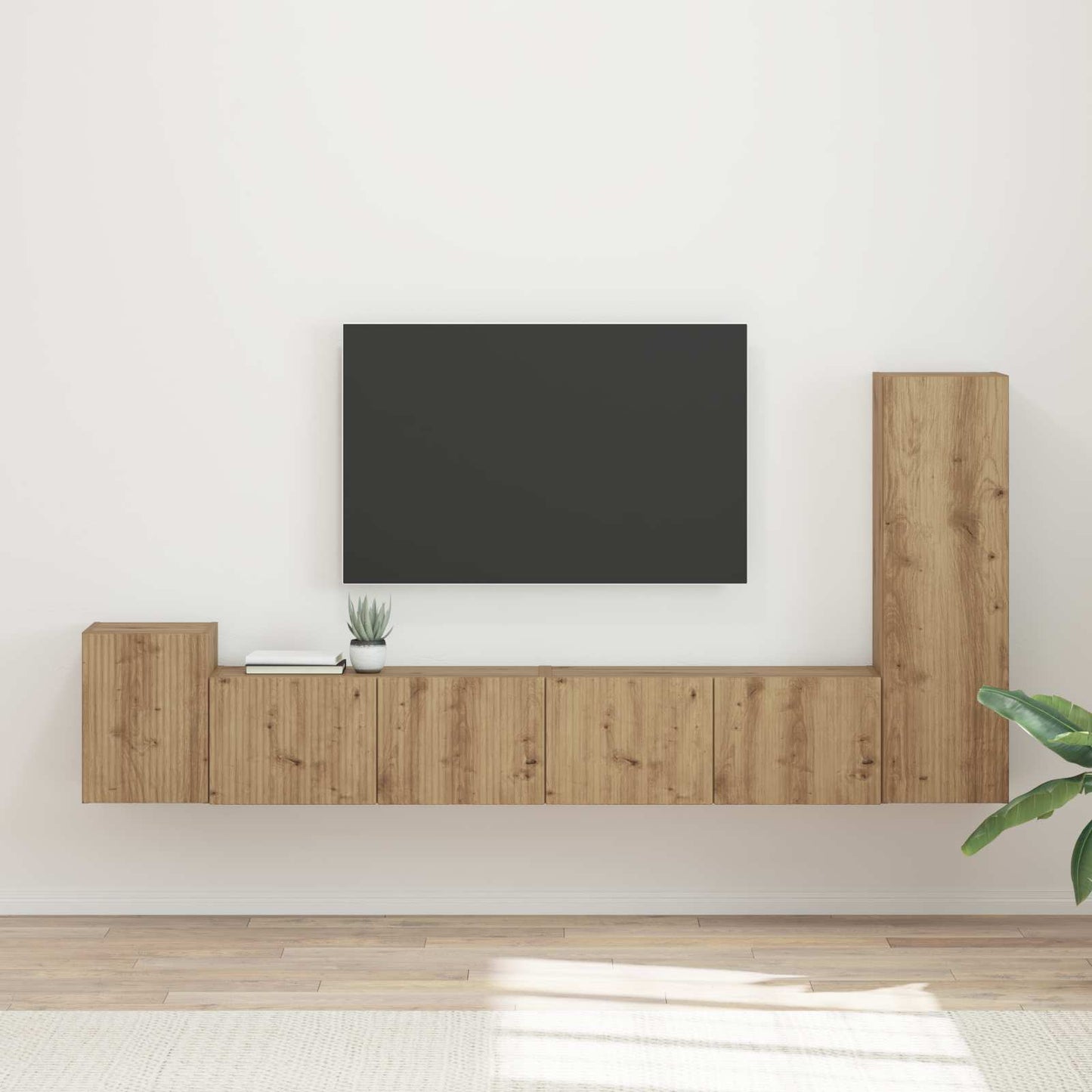 TV szekrény garnitúra 3 pcs Artisan tölgy Faanyag