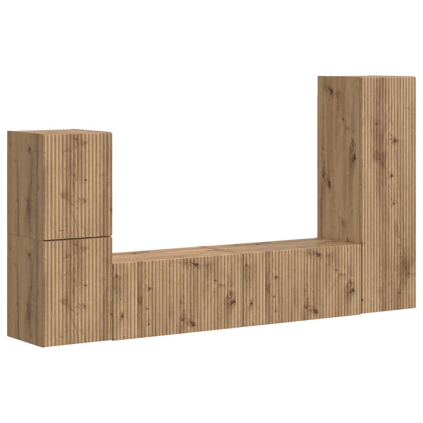 TV szekrény garnitúra 4 pcs Artisan tölgy Szerelt Fa