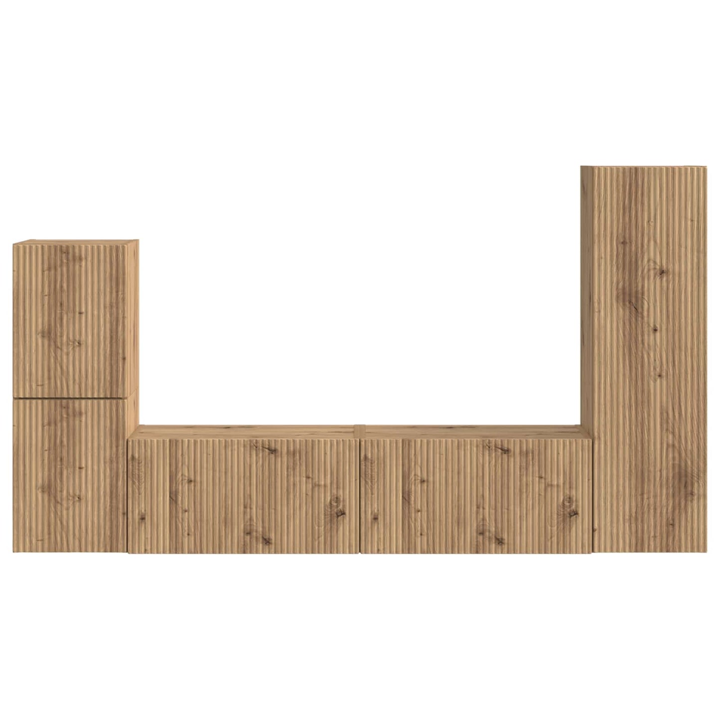 TV szekrény garnitúra 4 pcs Artisan tölgy Szerelt Fa