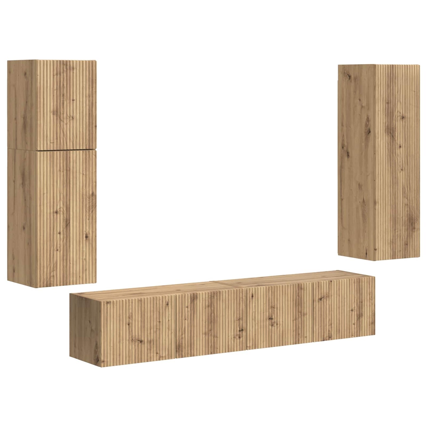 TV szekrény garnitúra 4 pcs Artisan tölgy Faanyag