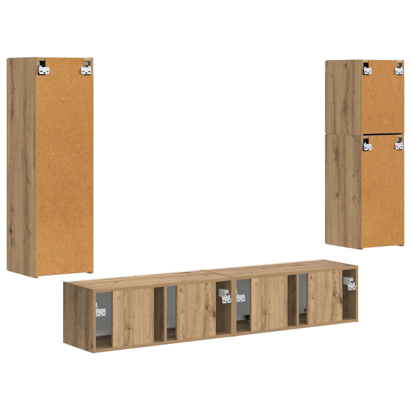 TV szekrény garnitúra 4 pcs Artisan tölgy Faanyag