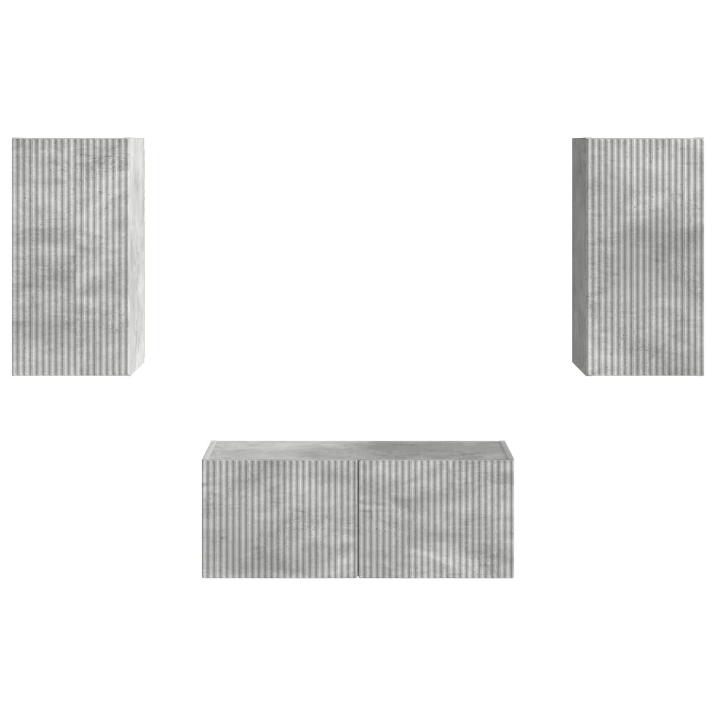 TV szekrény garnitúra 6 pcs Beton Szürke Szerelt Fa