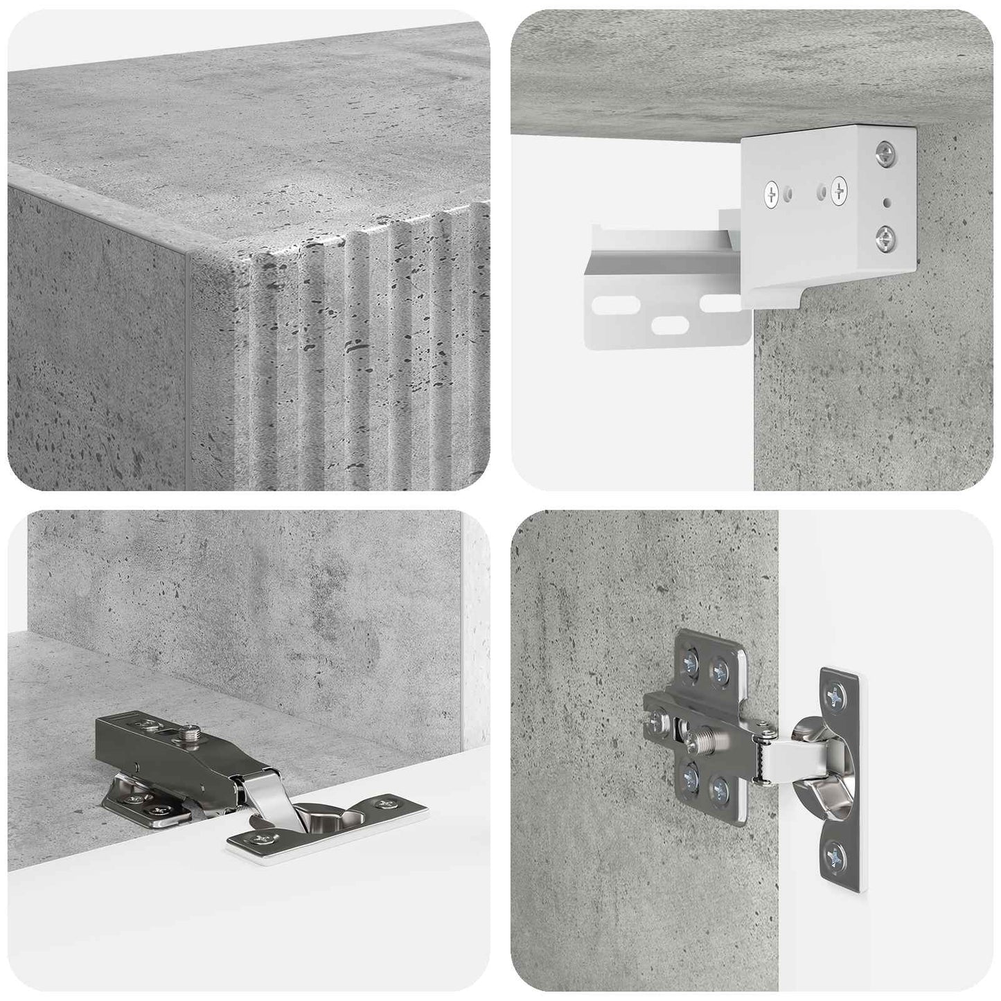 TV szekrény garnitúra 5 pcs Beton Szürke Faanyag
