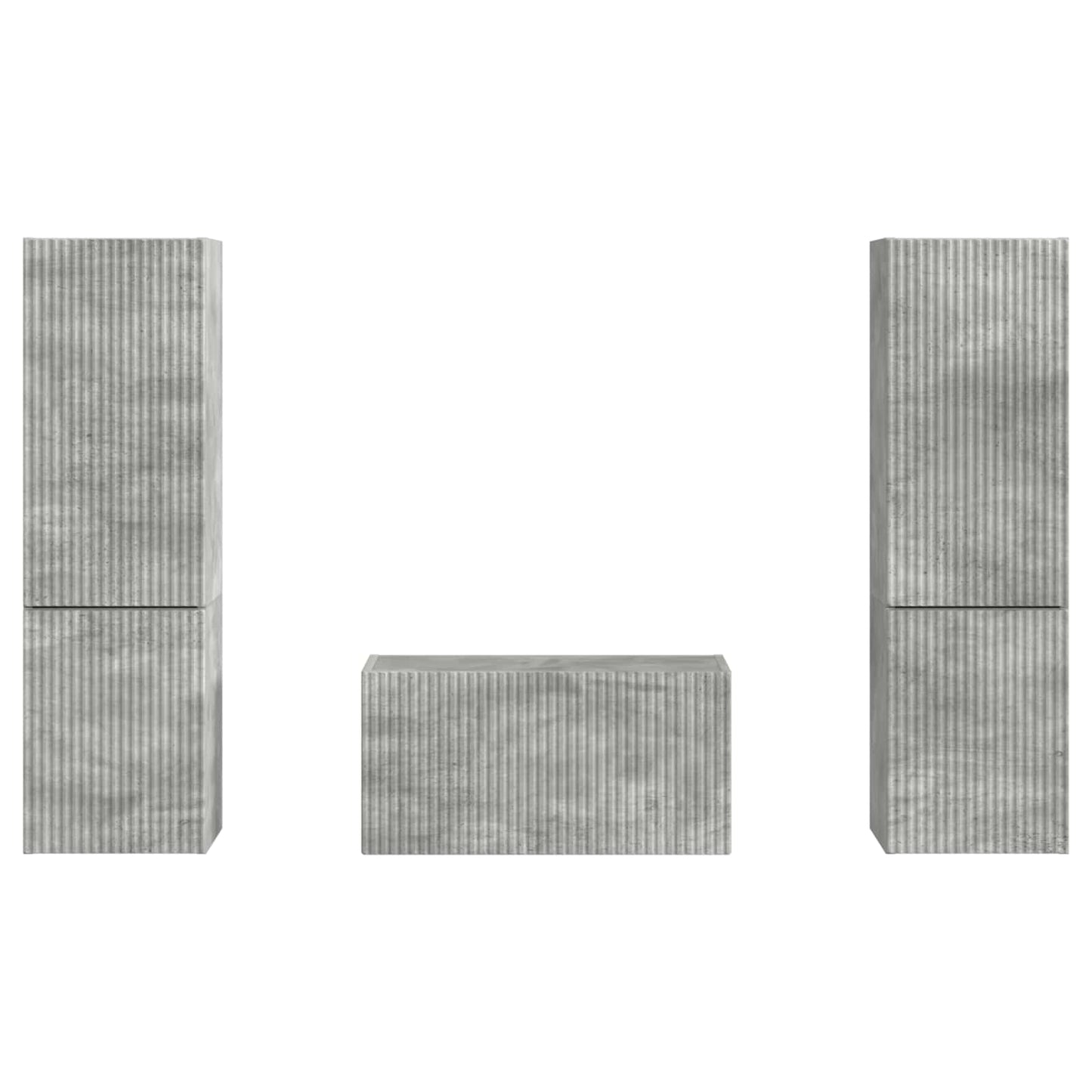 TV szekrény garnitúra 5 pcs Beton Szürke Faanyag