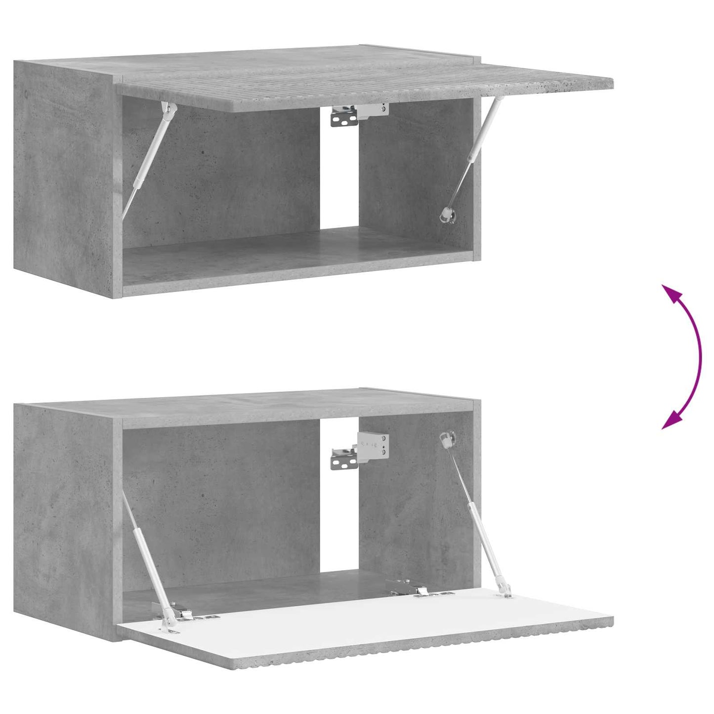 TV szekrény garnitúra 5 pcs Beton Szürke Faanyag