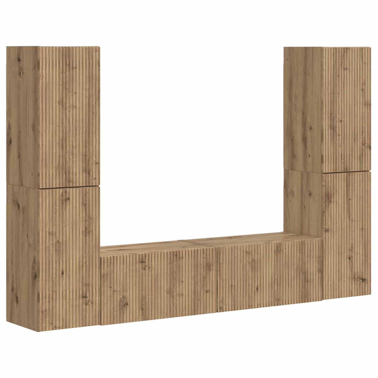 TV szekrény garnitúra 6 pcs Artisan tölgy Szerelt Fa