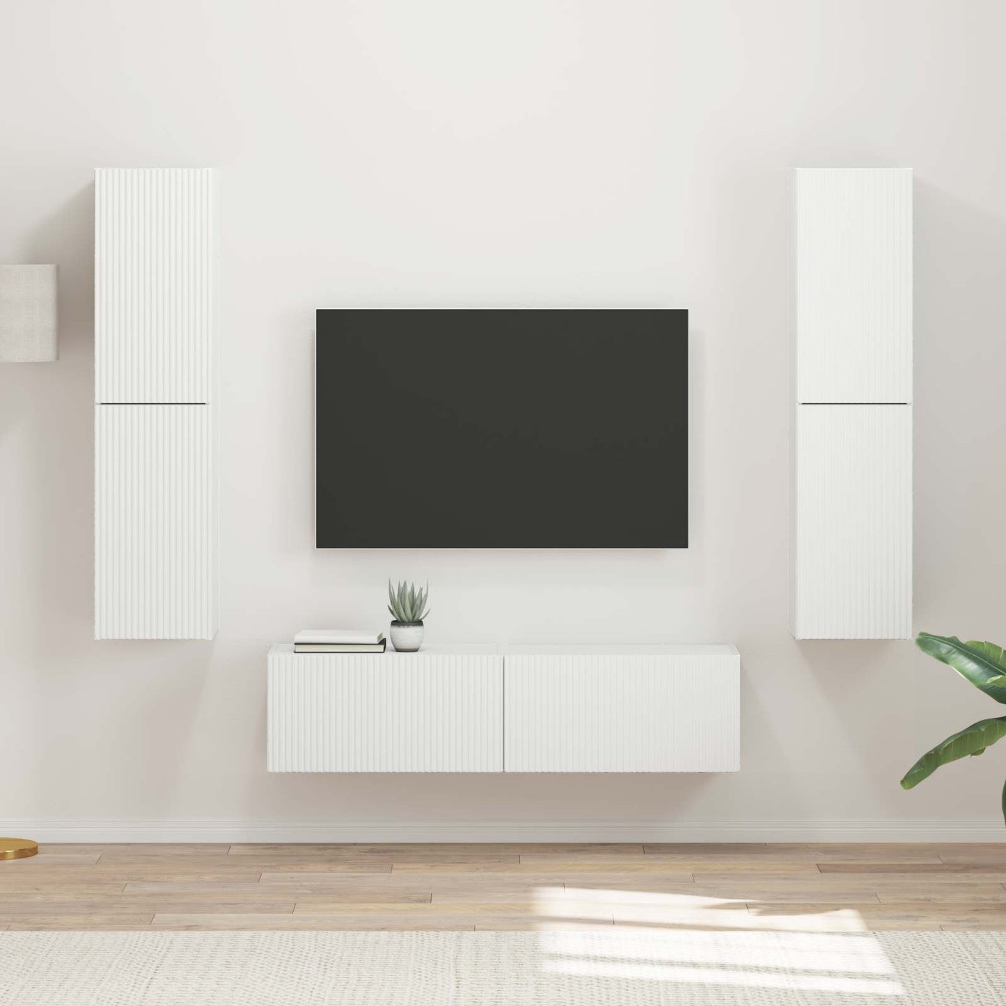 TV szekrény garnitúra 6 pcs Fehér Szerelt Fa